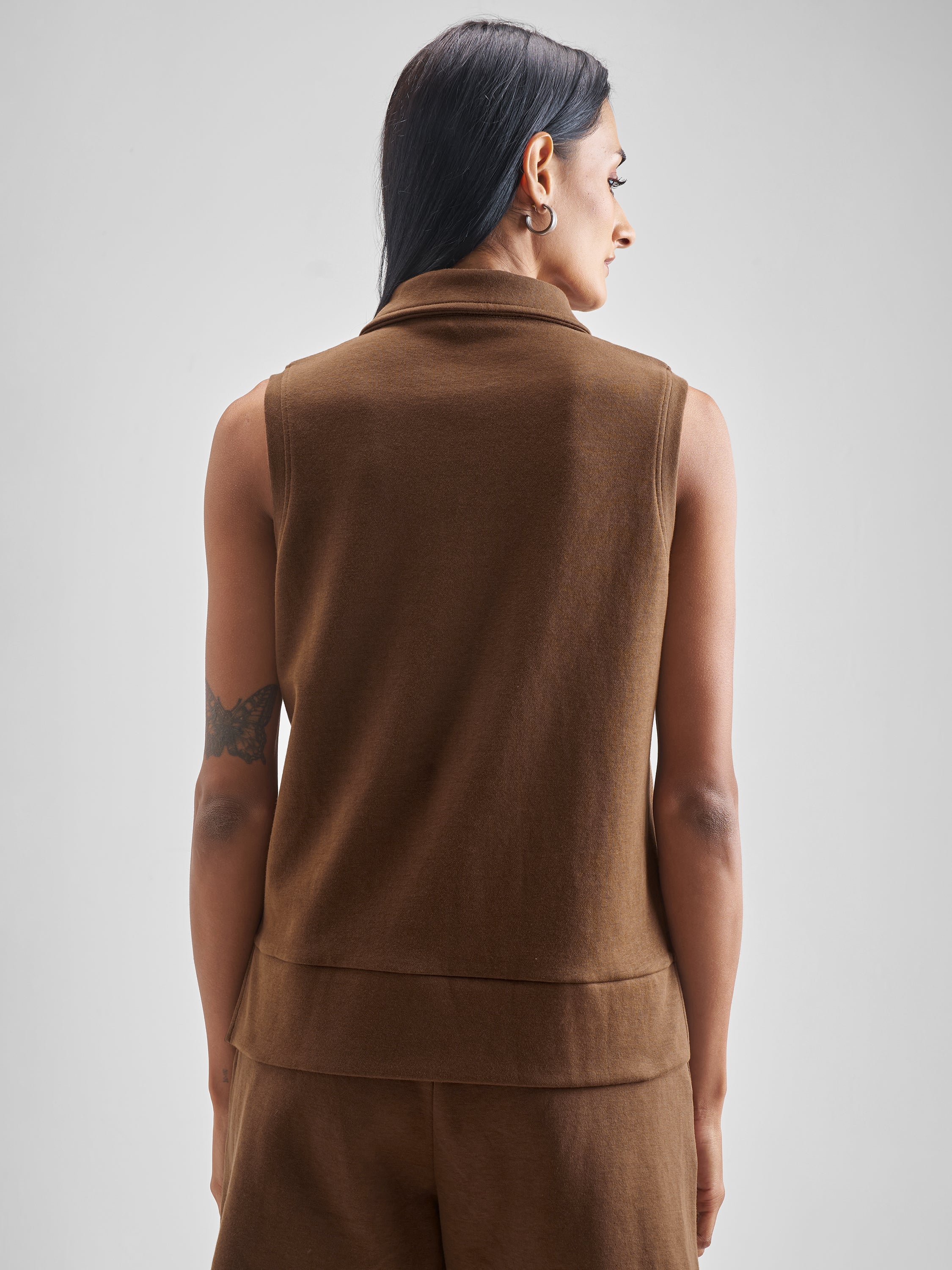 Street By Tokyo Talkies Women Brown Solid Regular Top - Brown - Image 3
