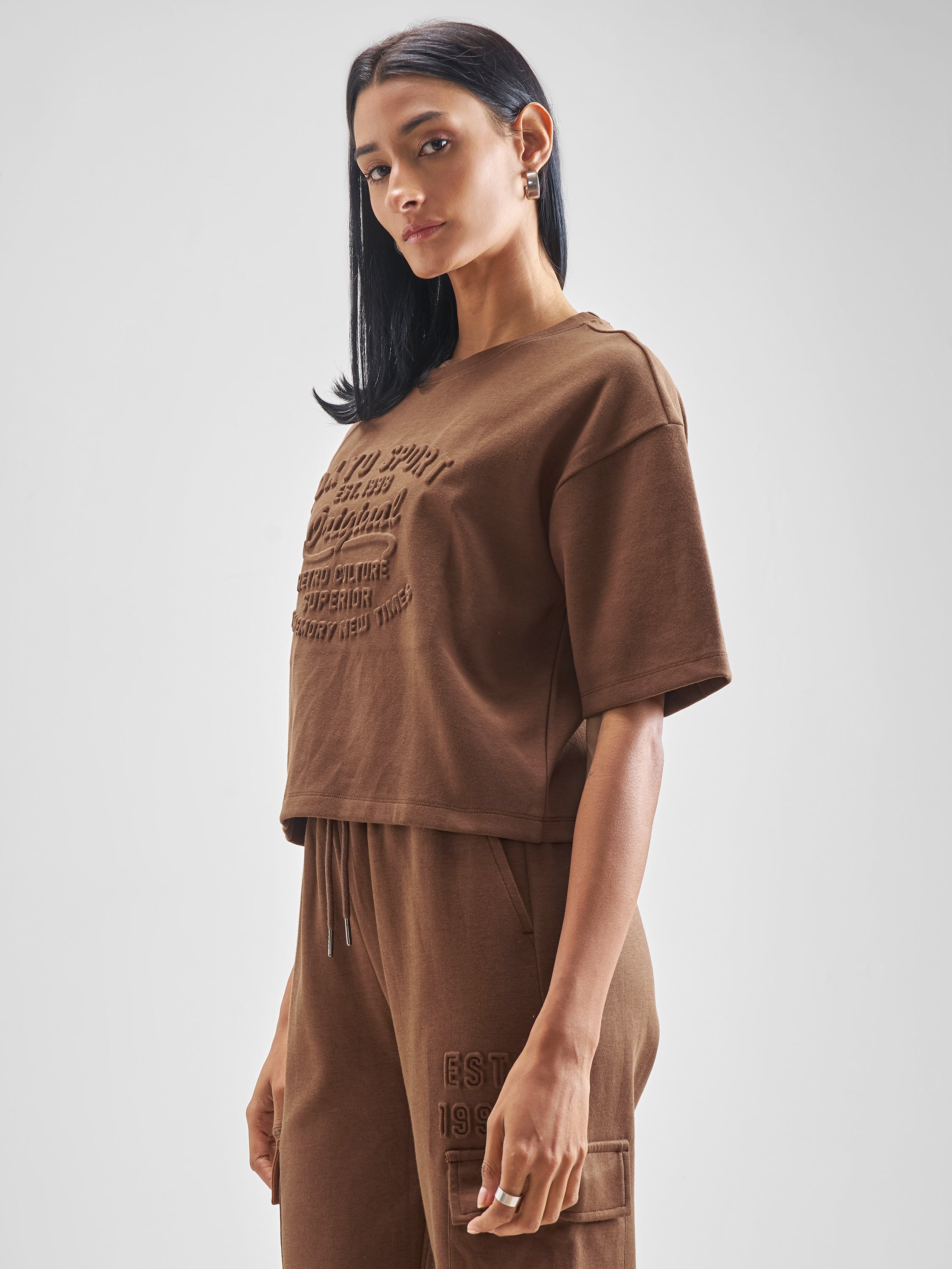 Street By Tokyo Talkies Women Brown Printed Regular Top - Brown - Image 4