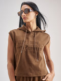 Street By Tokyo Talkies Women Brown Printed Regular Top - Brown - Image 1