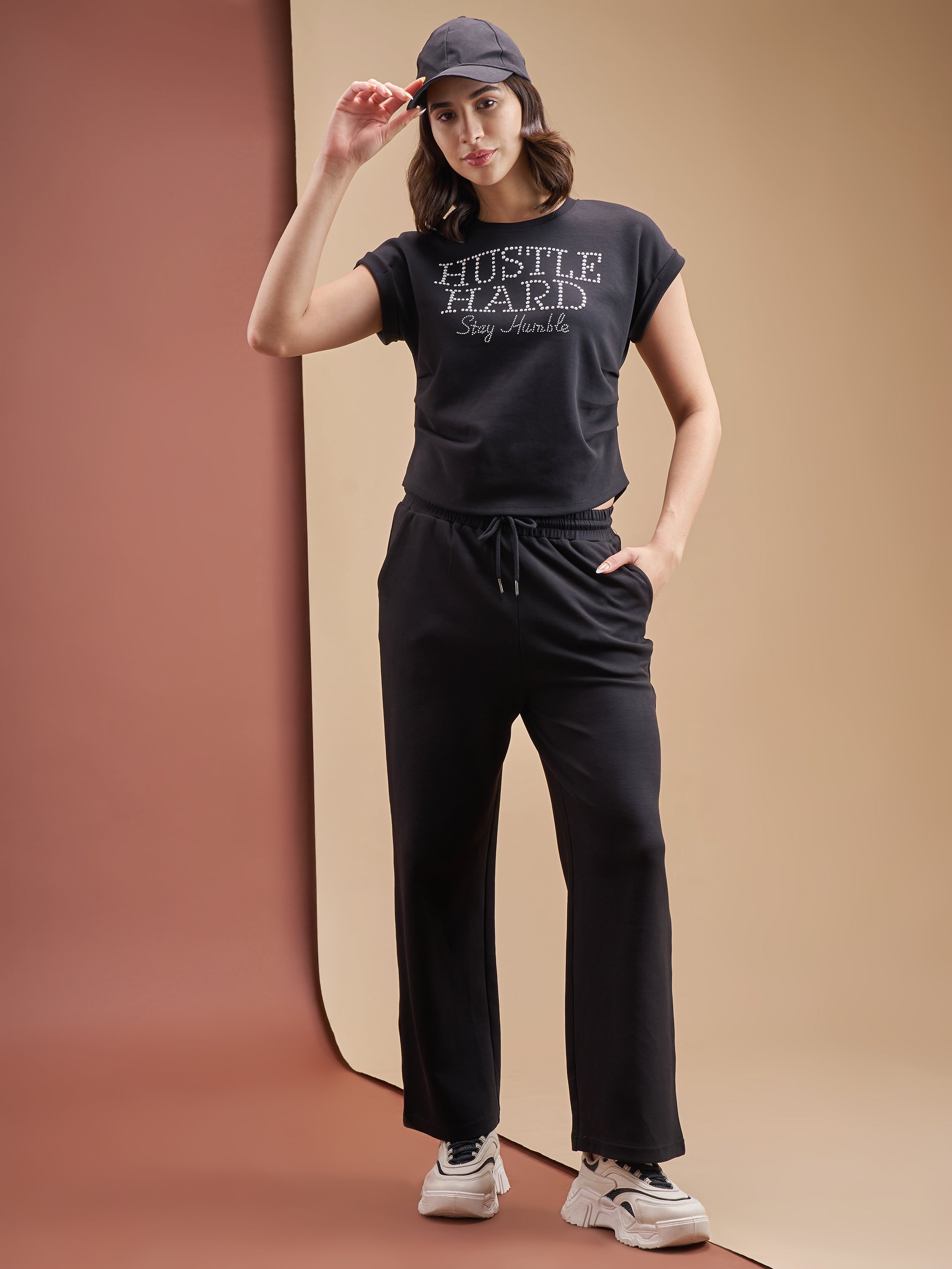 Street By Tokyo Talkies Women Black Embellished Regular Top - Black - Image 2
