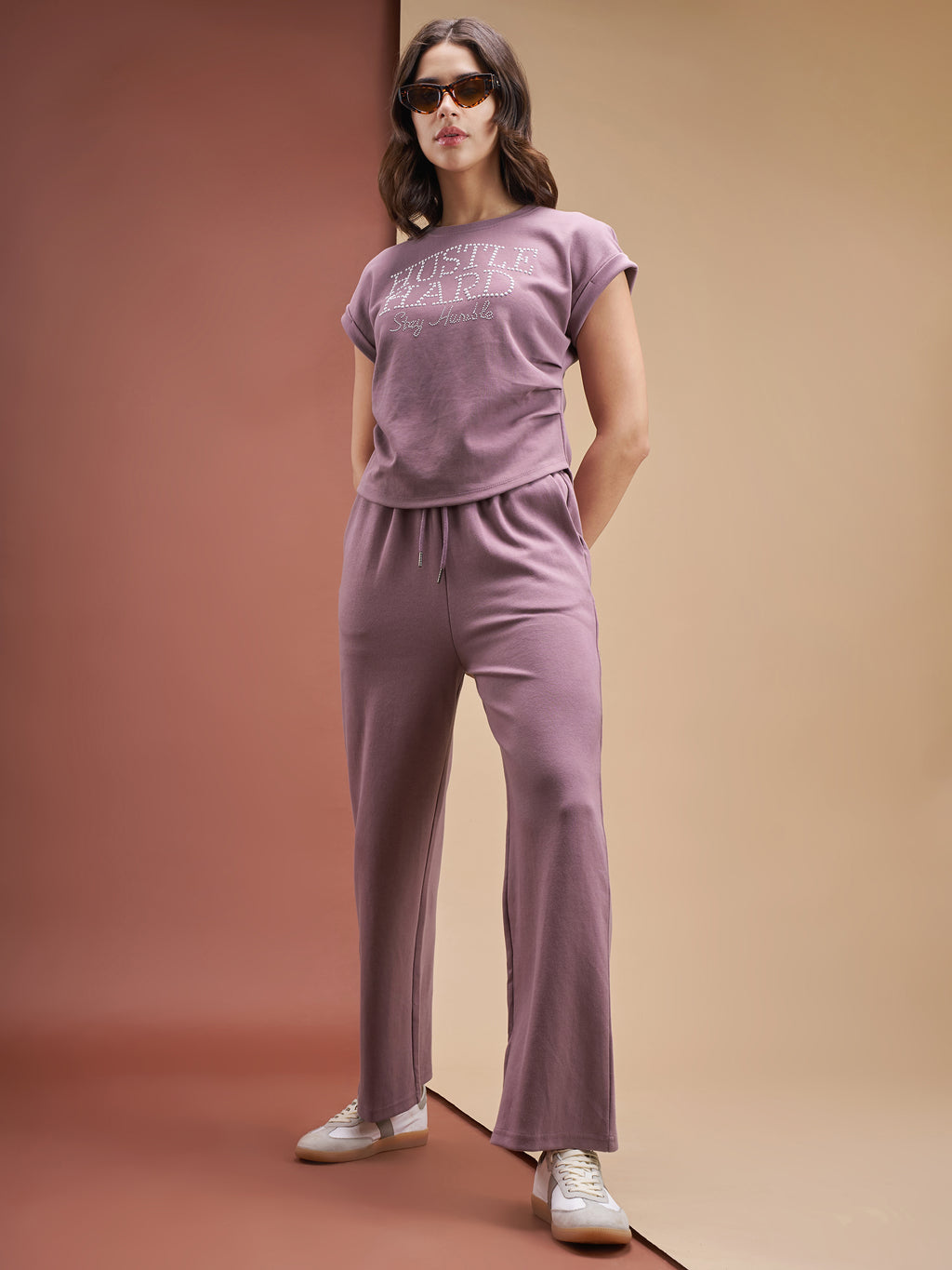 Street By Tokyo Talkies Women Purple Embellished Regular Top - Purple - Image 2