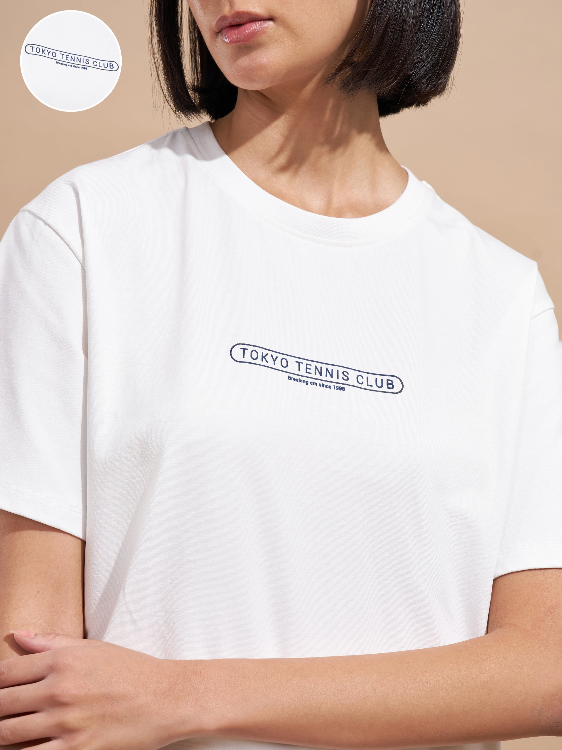 Tokyo Talkies Women White Printed Regular Top