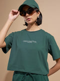 Tokyo Talkies Women Green Printed Regular Top