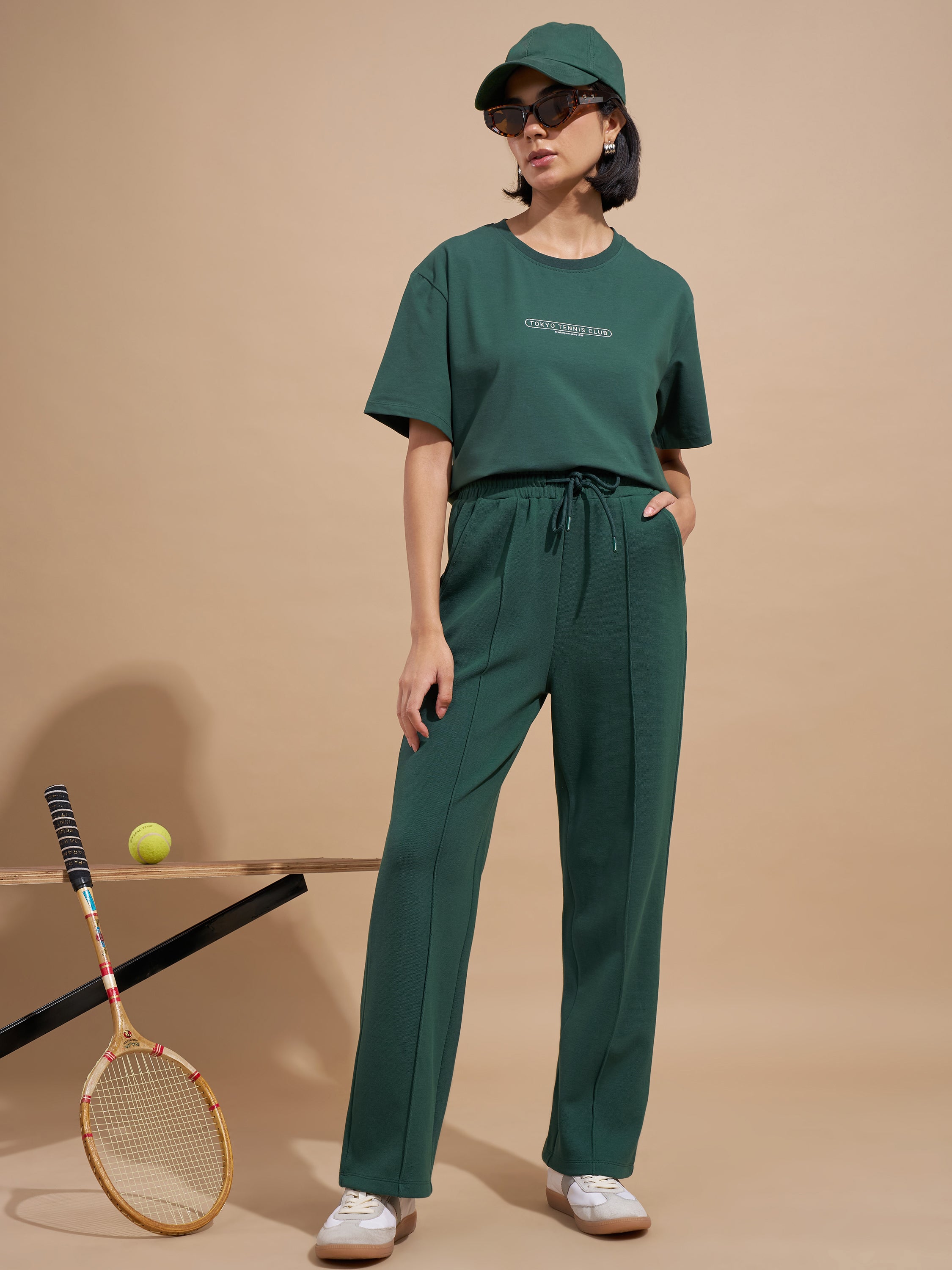 Tokyo Talkies Women Green Printed Regular Top