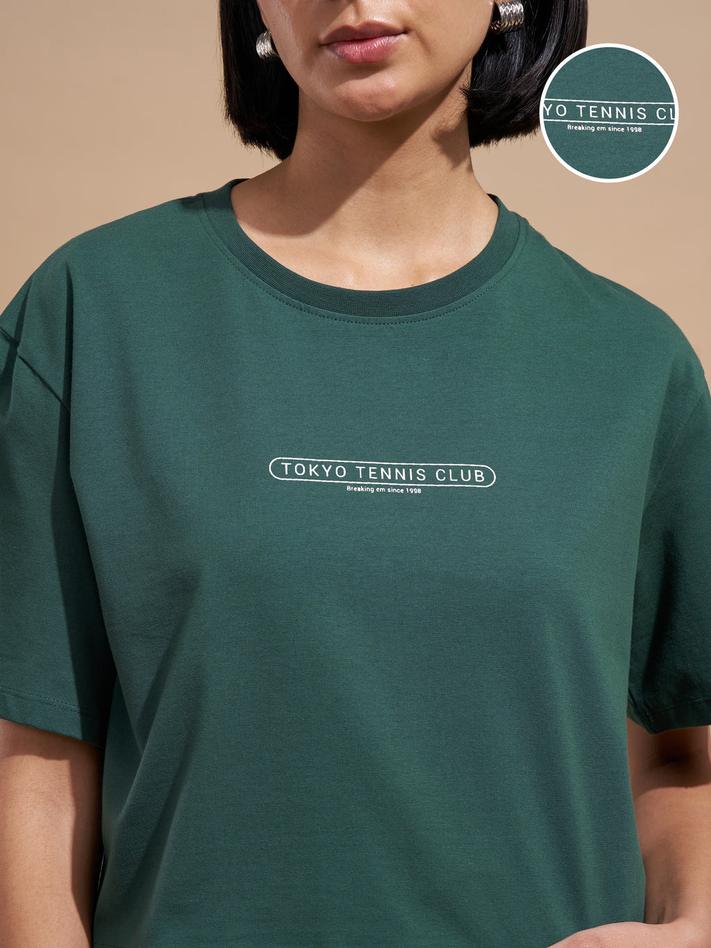 Tokyo Talkies Women Green Printed Regular Top