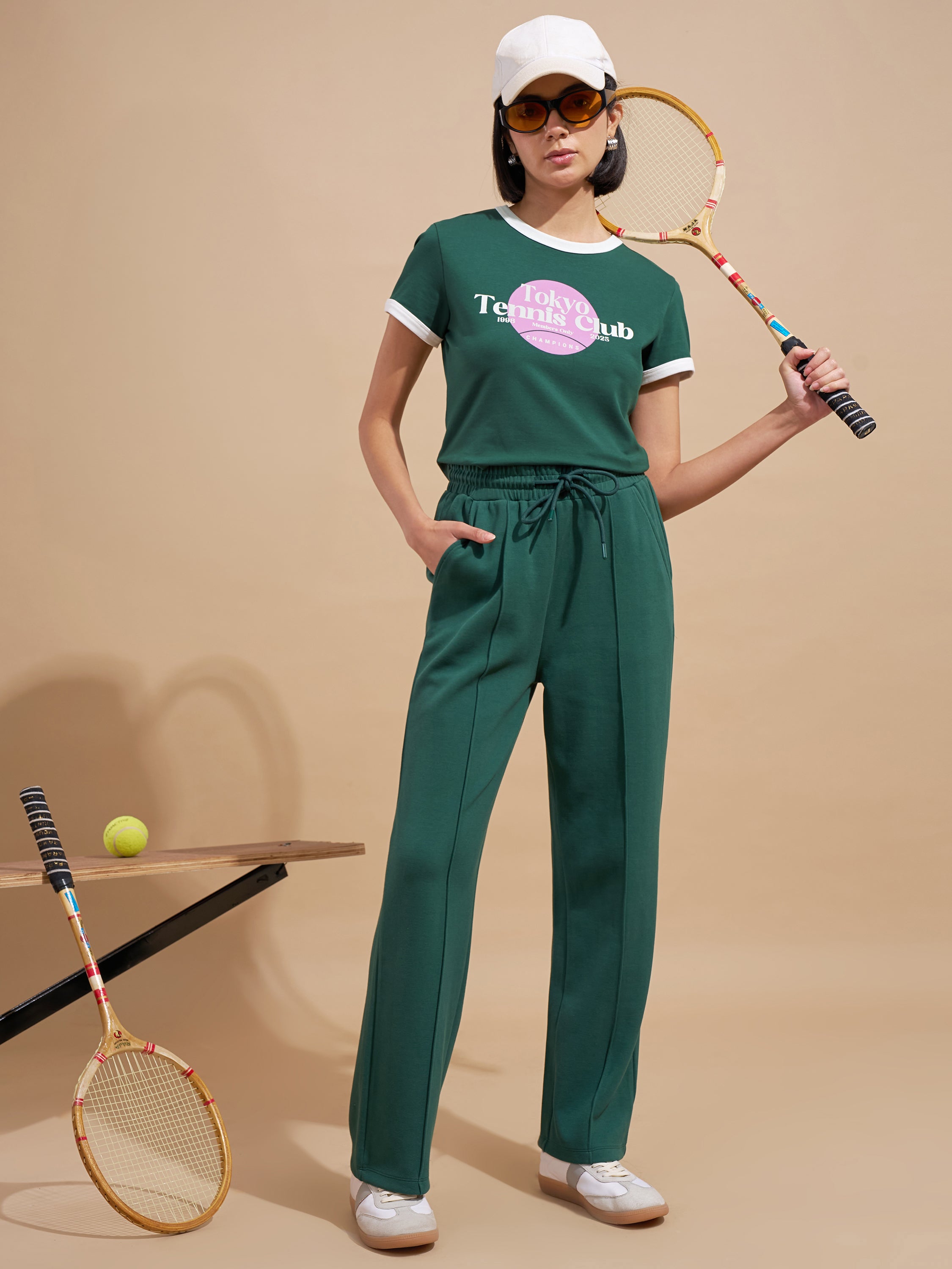 Tokyo Talkies Women Green Printed Regular Top