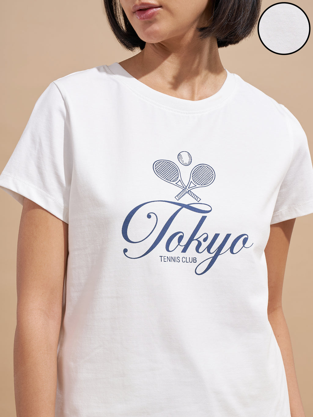 Tokyo Talkies Women White Printed Regular Top