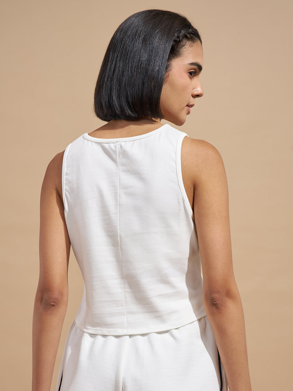 Tokyo Talkies Women White Printed Tank Top