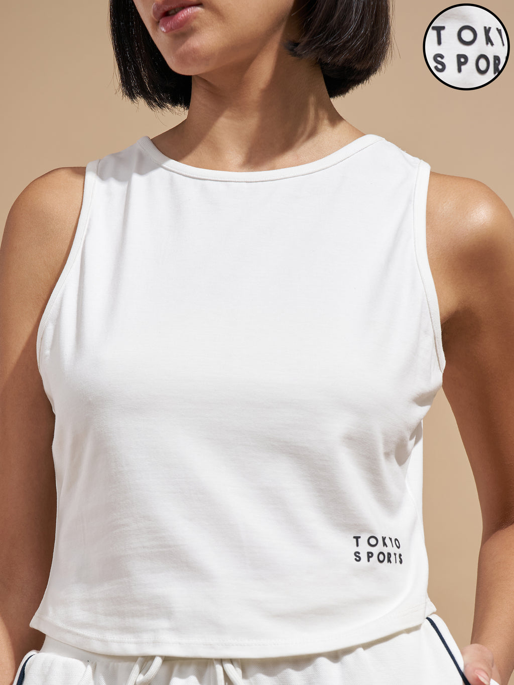 Tokyo Talkies Women White Printed Tank Top