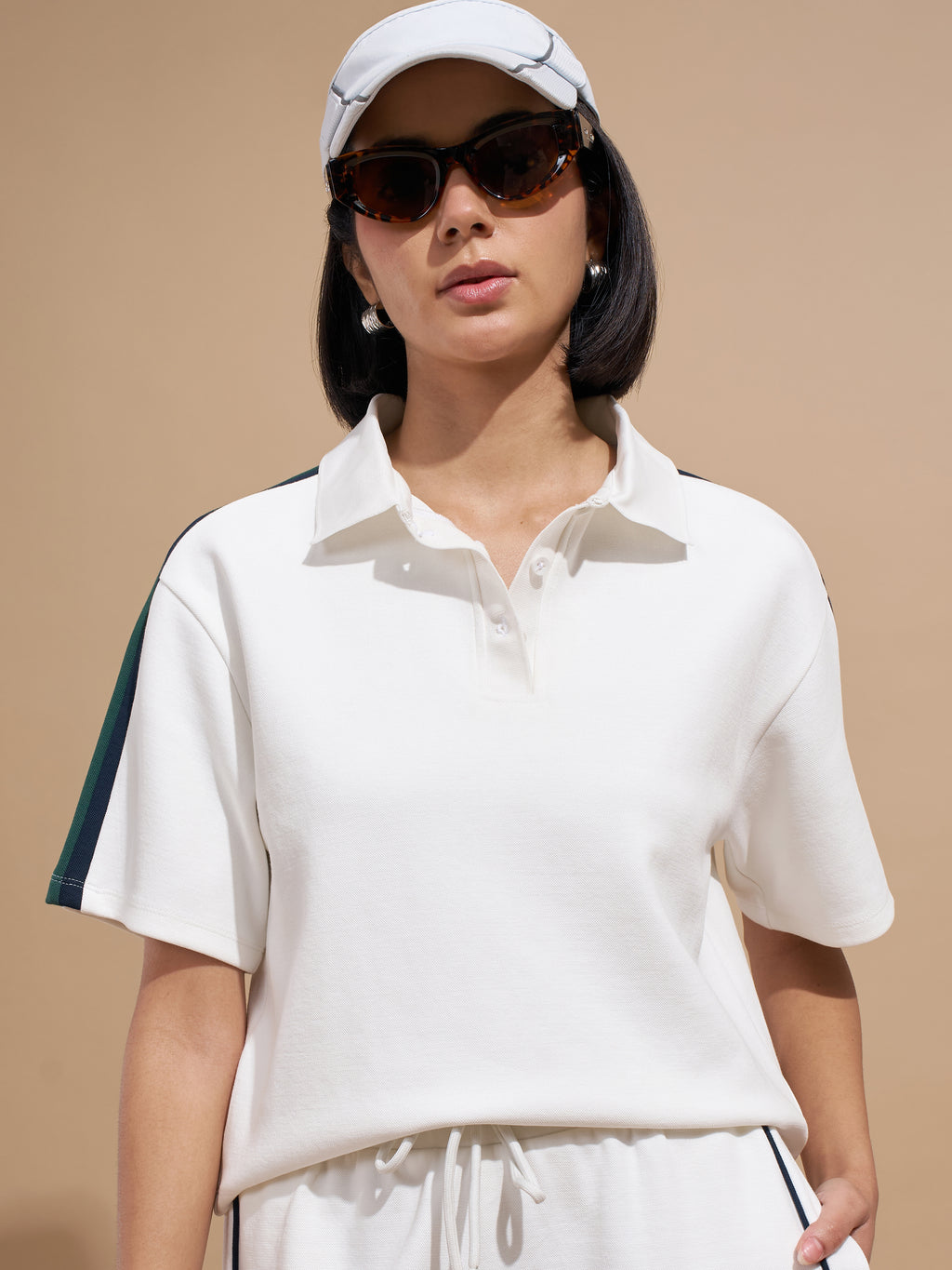 Tokyo Talkies Women White Colourblocked Regular Top