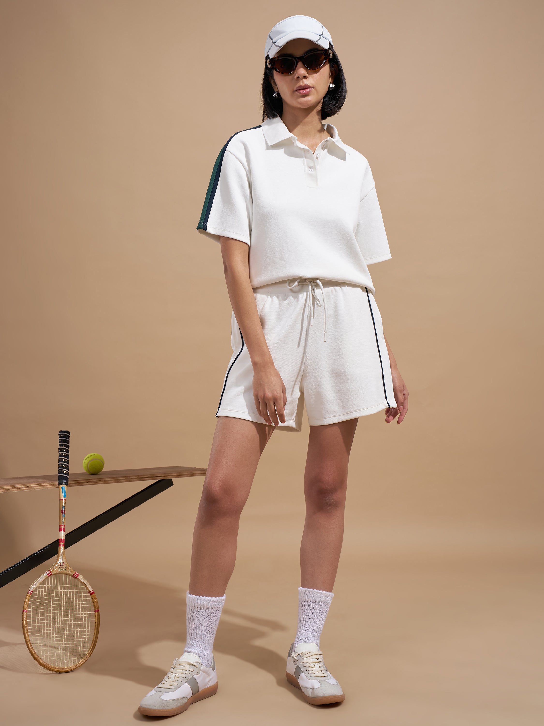 Tokyo Talkies Women White Colourblocked Regular Top