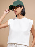 Tokyo Talkies Women White Solid Regular Top