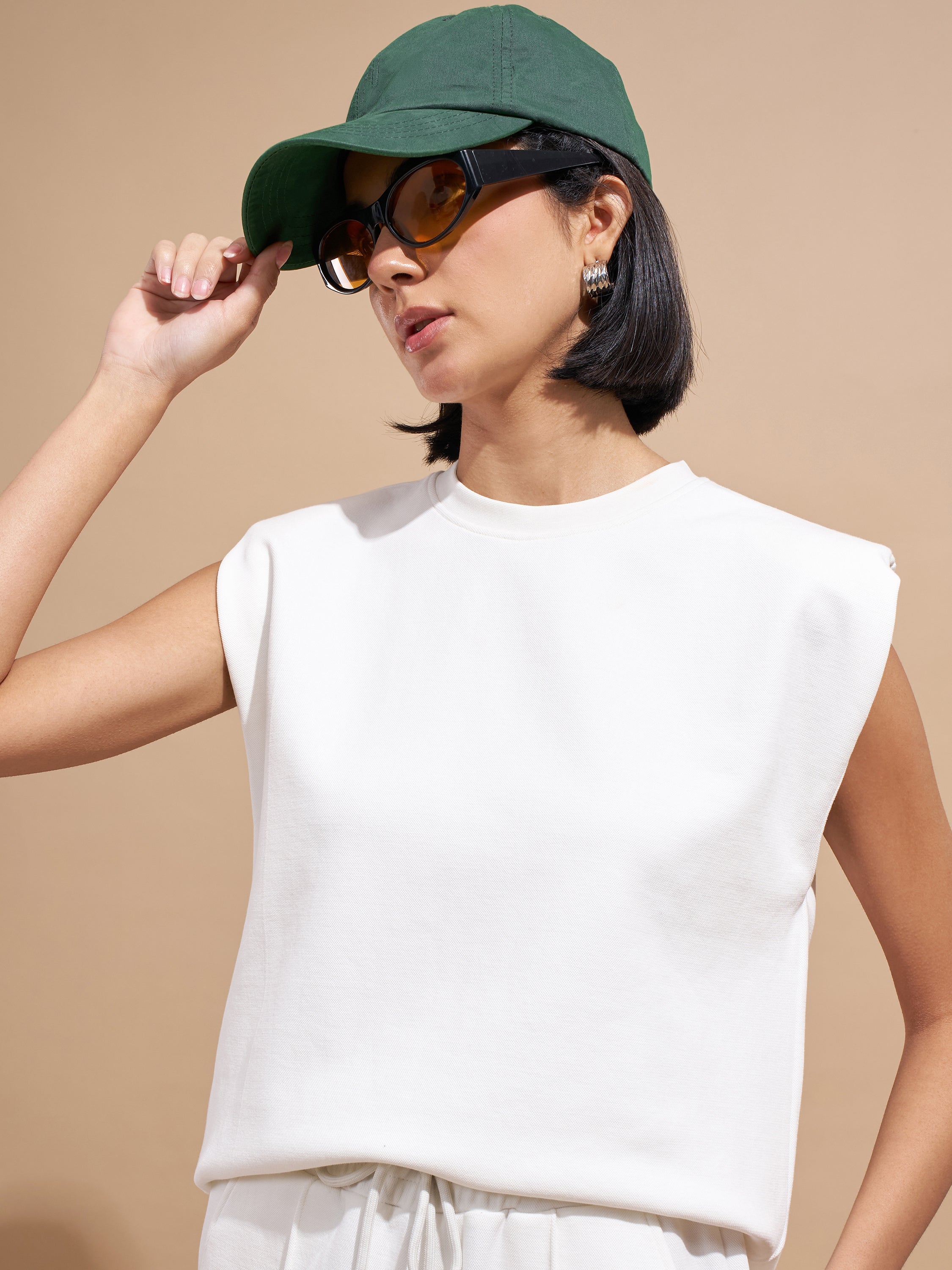 Tokyo Talkies Women White Solid Regular Top