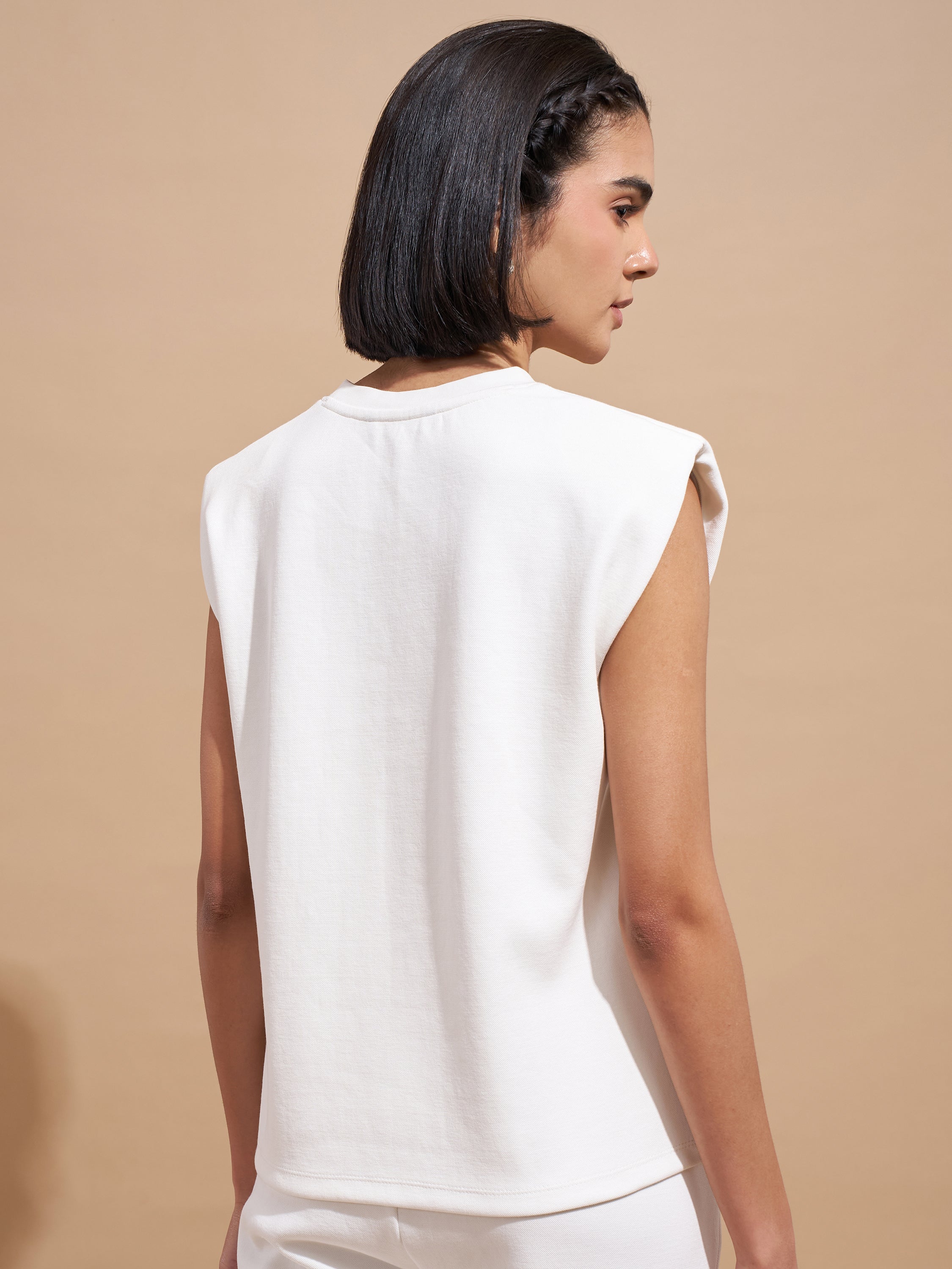 Tokyo Talkies Women White Solid Regular Top