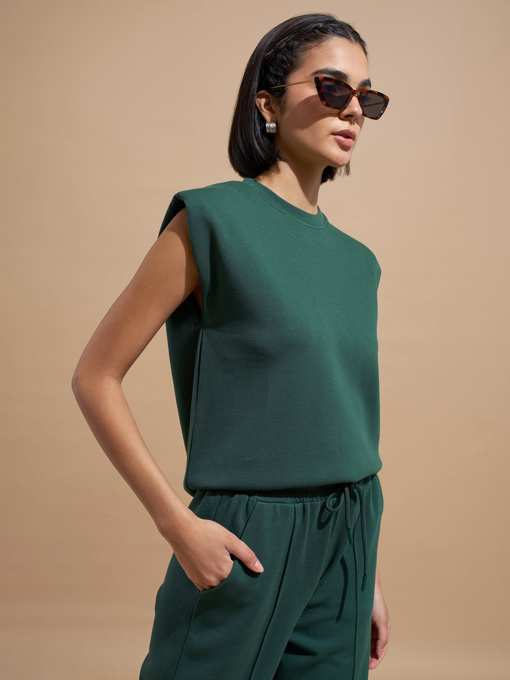 Tokyo Talkies Women Green Solid Regular Top