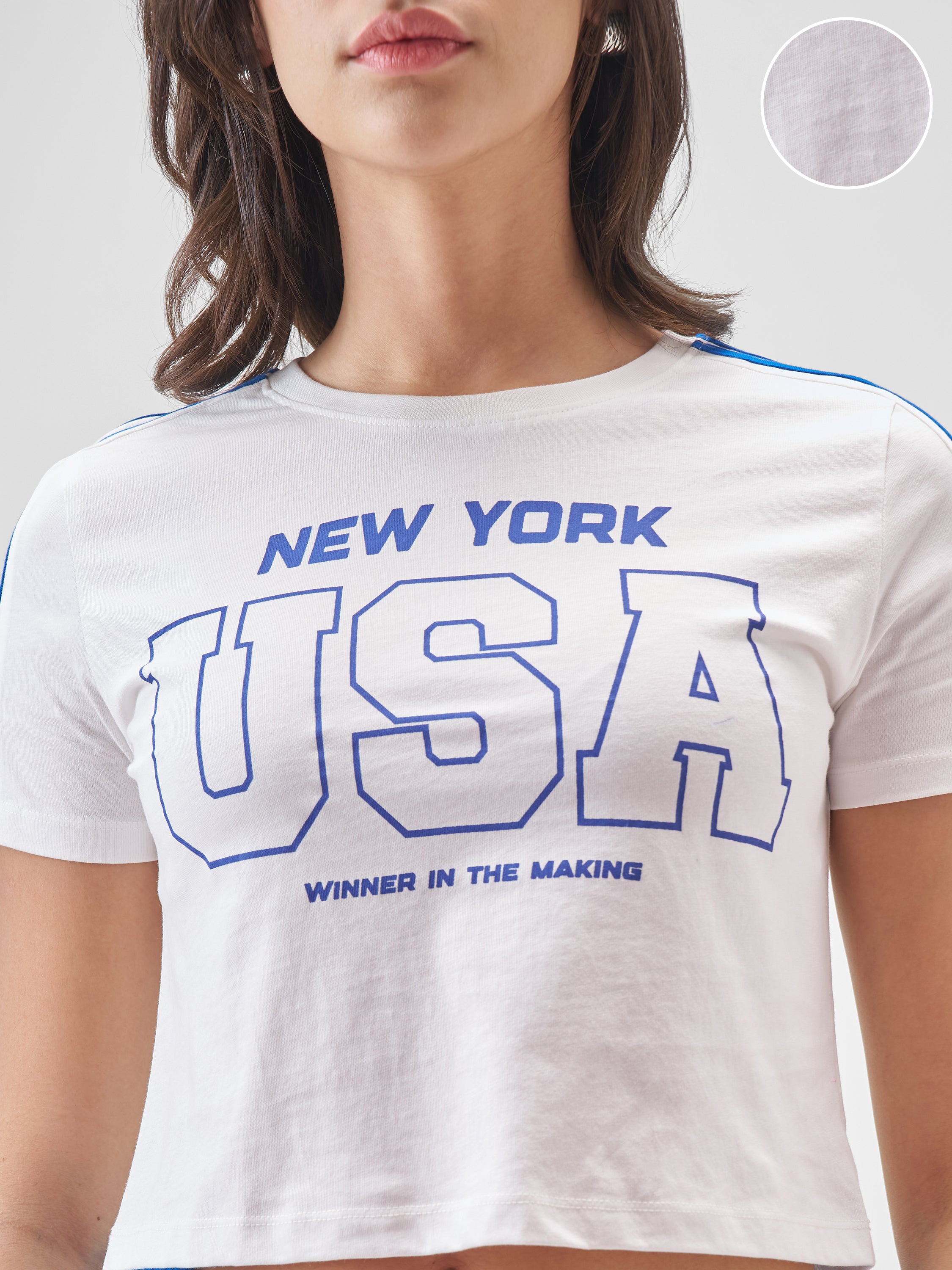 Street By Tokyo Talkies Women White Printed Round Neck T-Shirt - White - Image 5