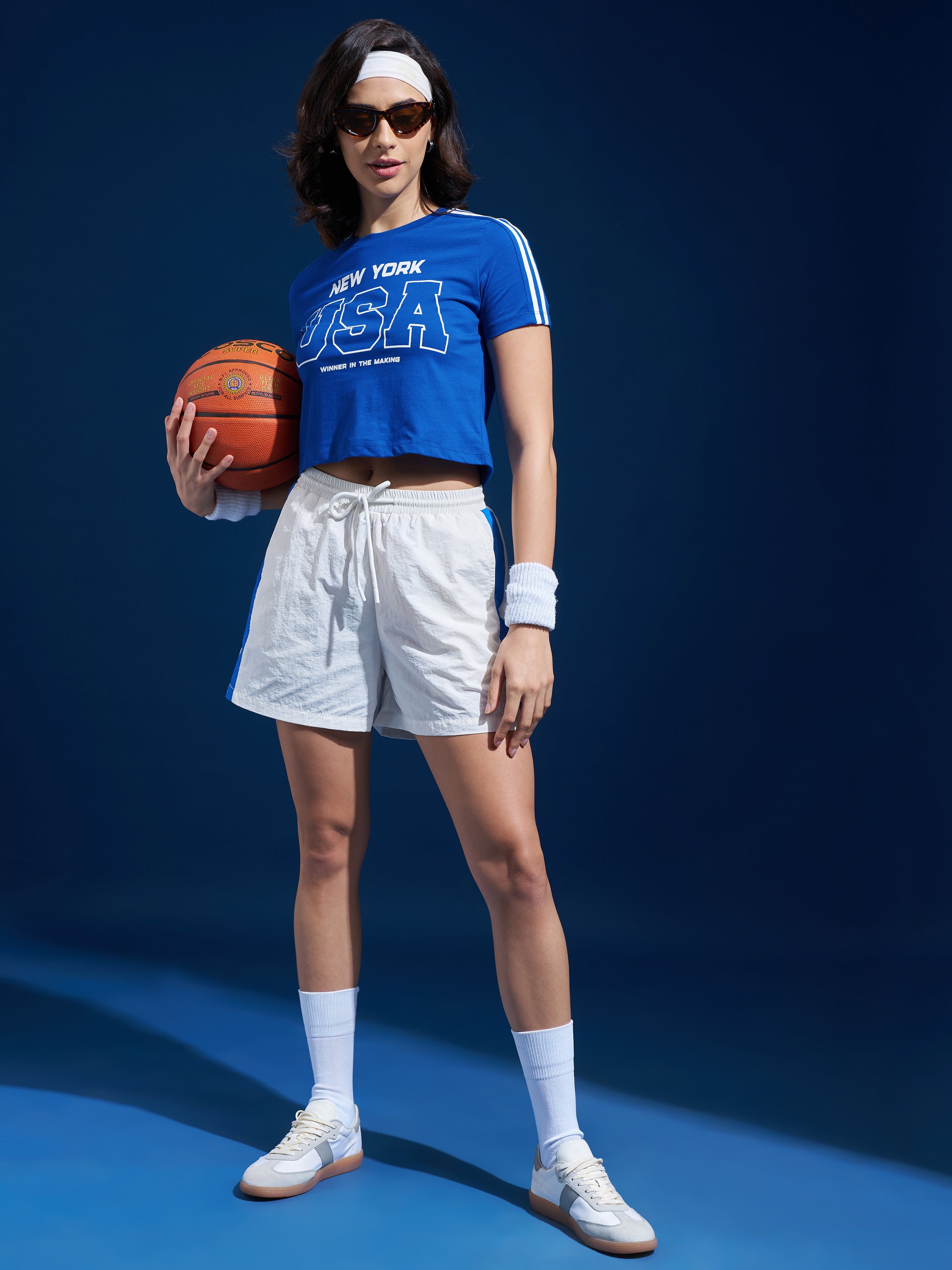 Street By Tokyo Talkies Women Blue Printed Round Neck T-Shirt - Blue - Image 2