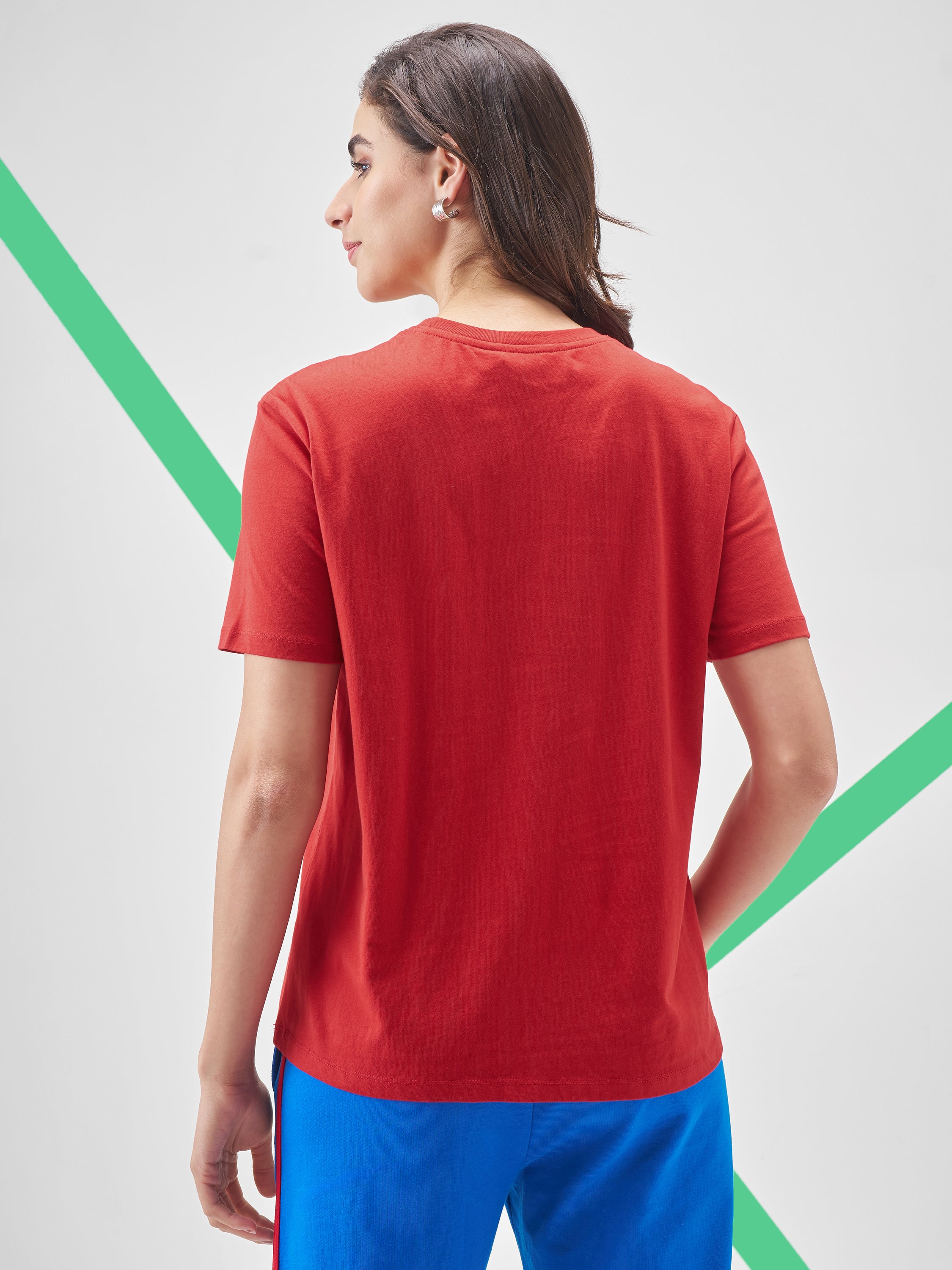 Street By Tokyo Talkies Women Red Printed Round Neck T-Shirt - Red - Image 3