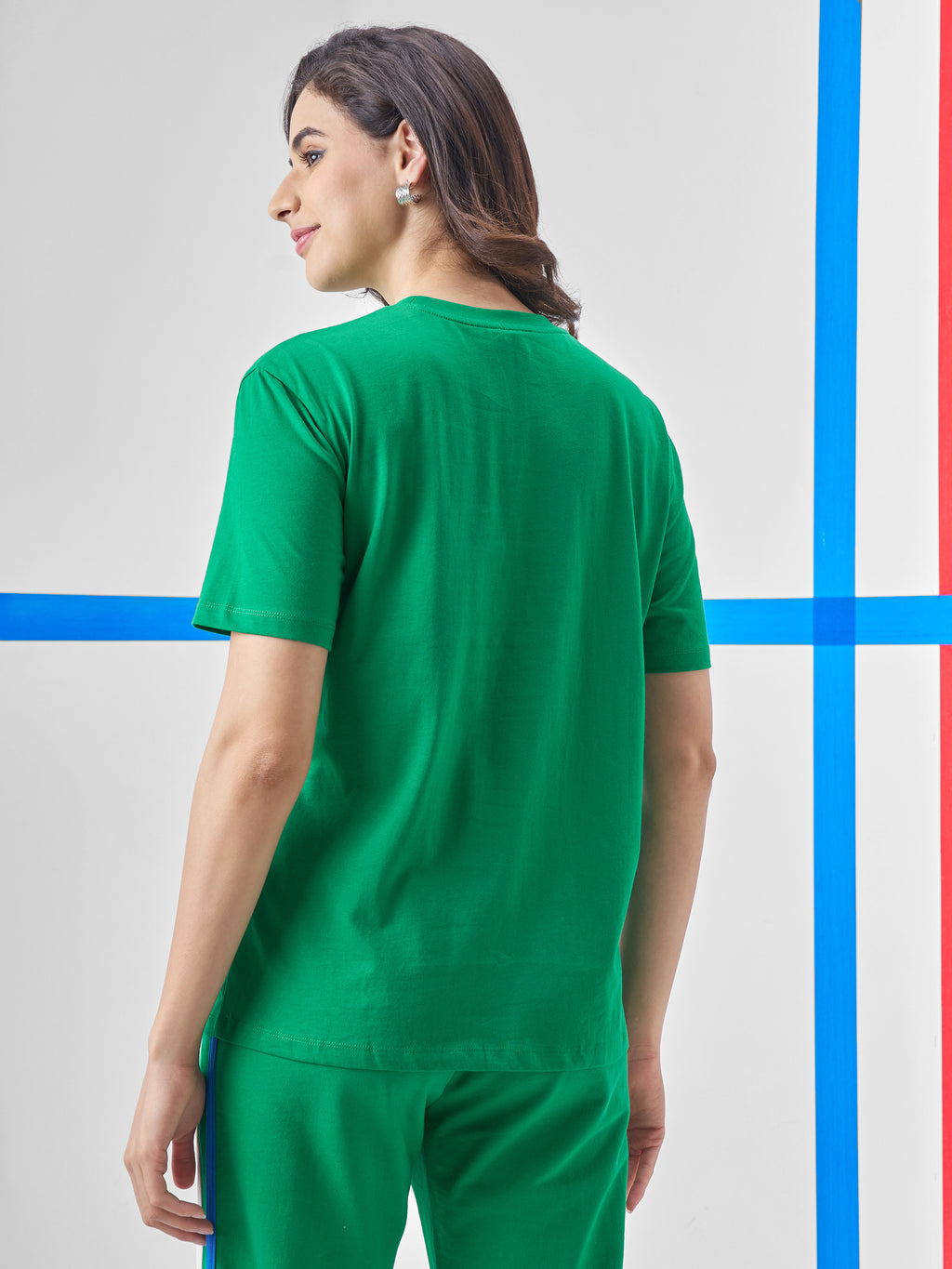 Street By Tokyo Talkies Women Green Printed Round Neck T-Shirt - Green - Image 3