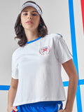 Street By Tokyo Talkies Women White Printed Round Neck T-Shirt - White - Image 1