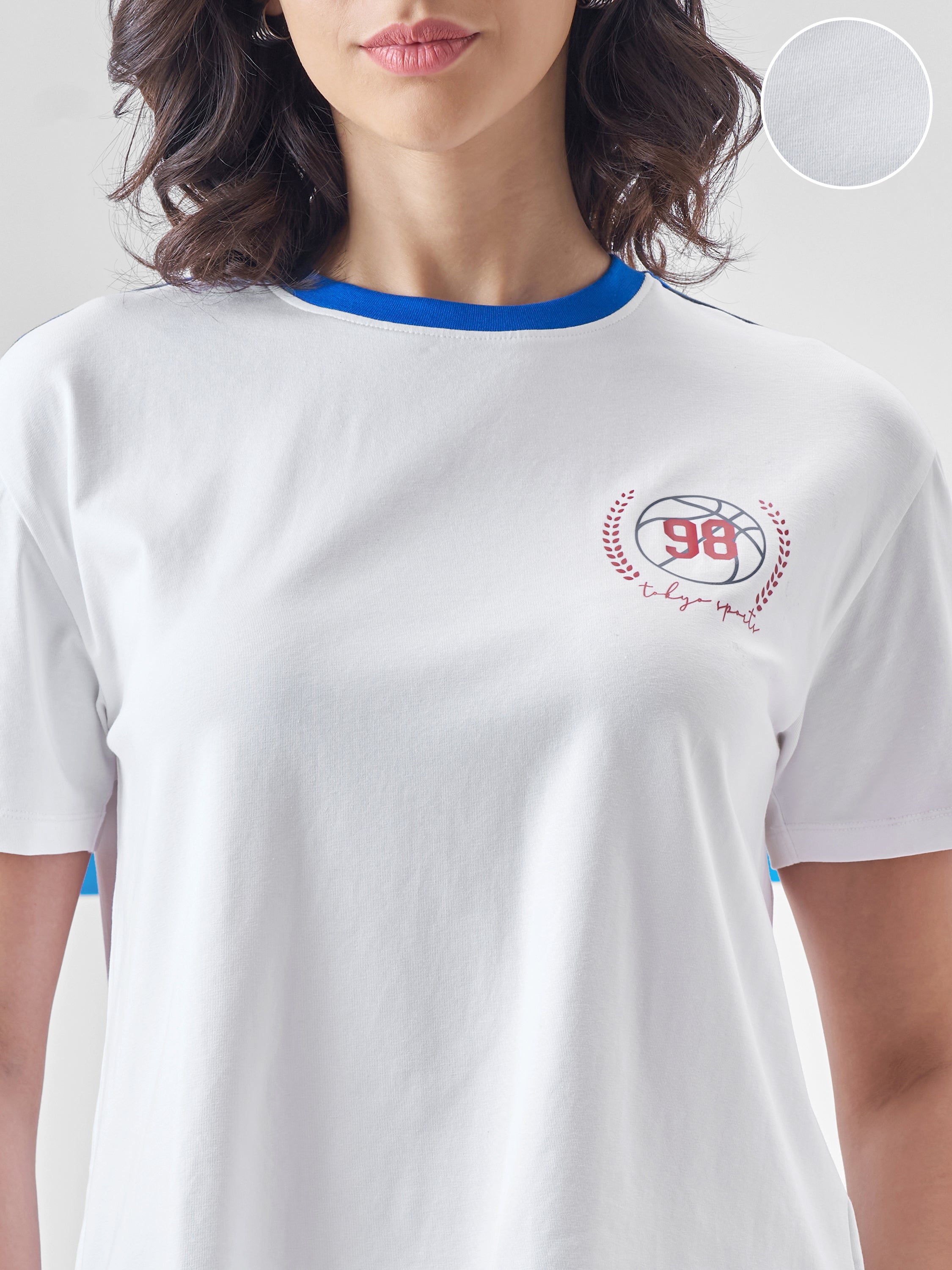 Street By Tokyo Talkies Women White Printed Round Neck T-Shirt - White - Image 5