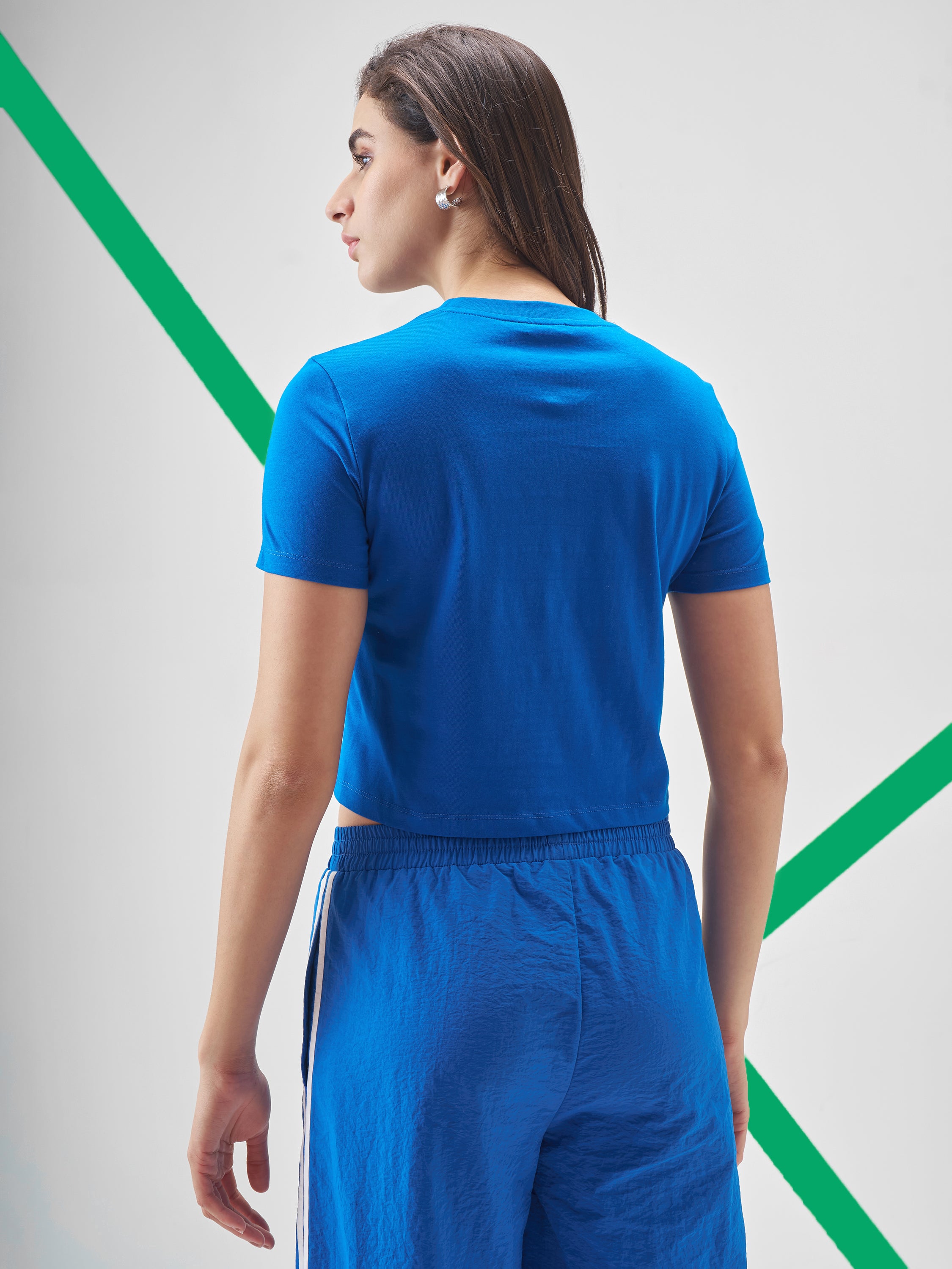 Street By Tokyo Talkies Women Blue Printed Round Neck T-Shirt - Blue - Image 3