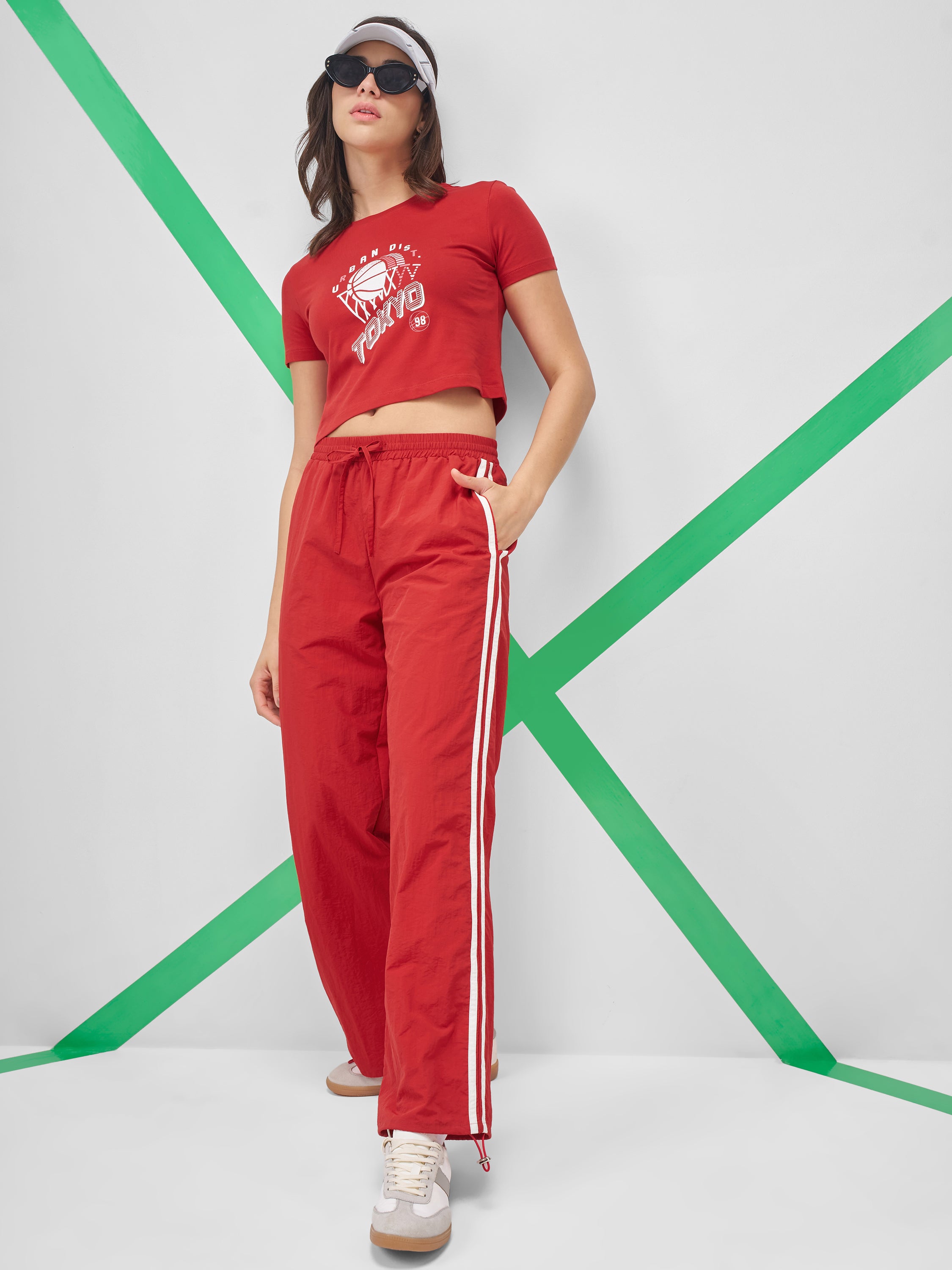 Street By Tokyo Talkies Women Red Printed Round Neck T-Shirt - Red - Image 2