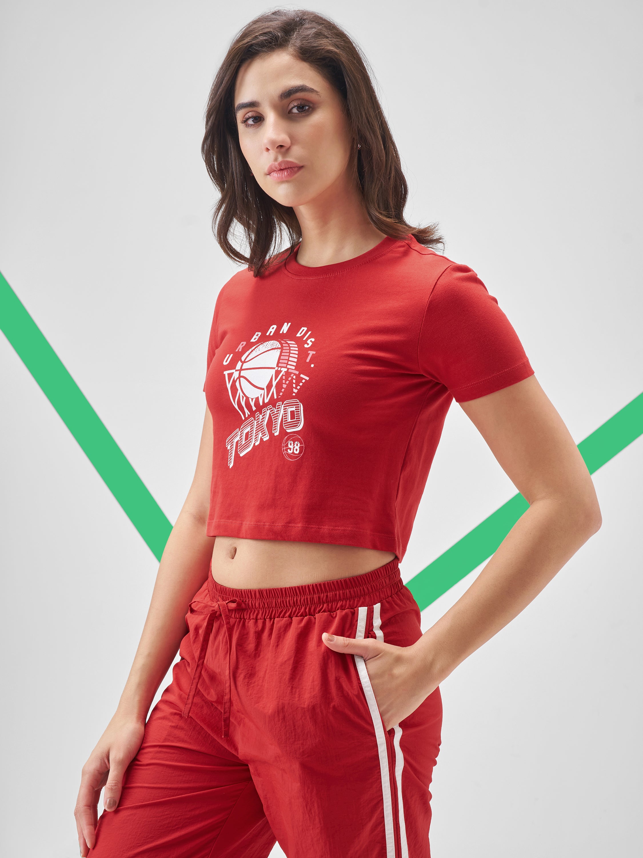Street By Tokyo Talkies Women Red Printed Round Neck T-Shirt - Red - Image 4