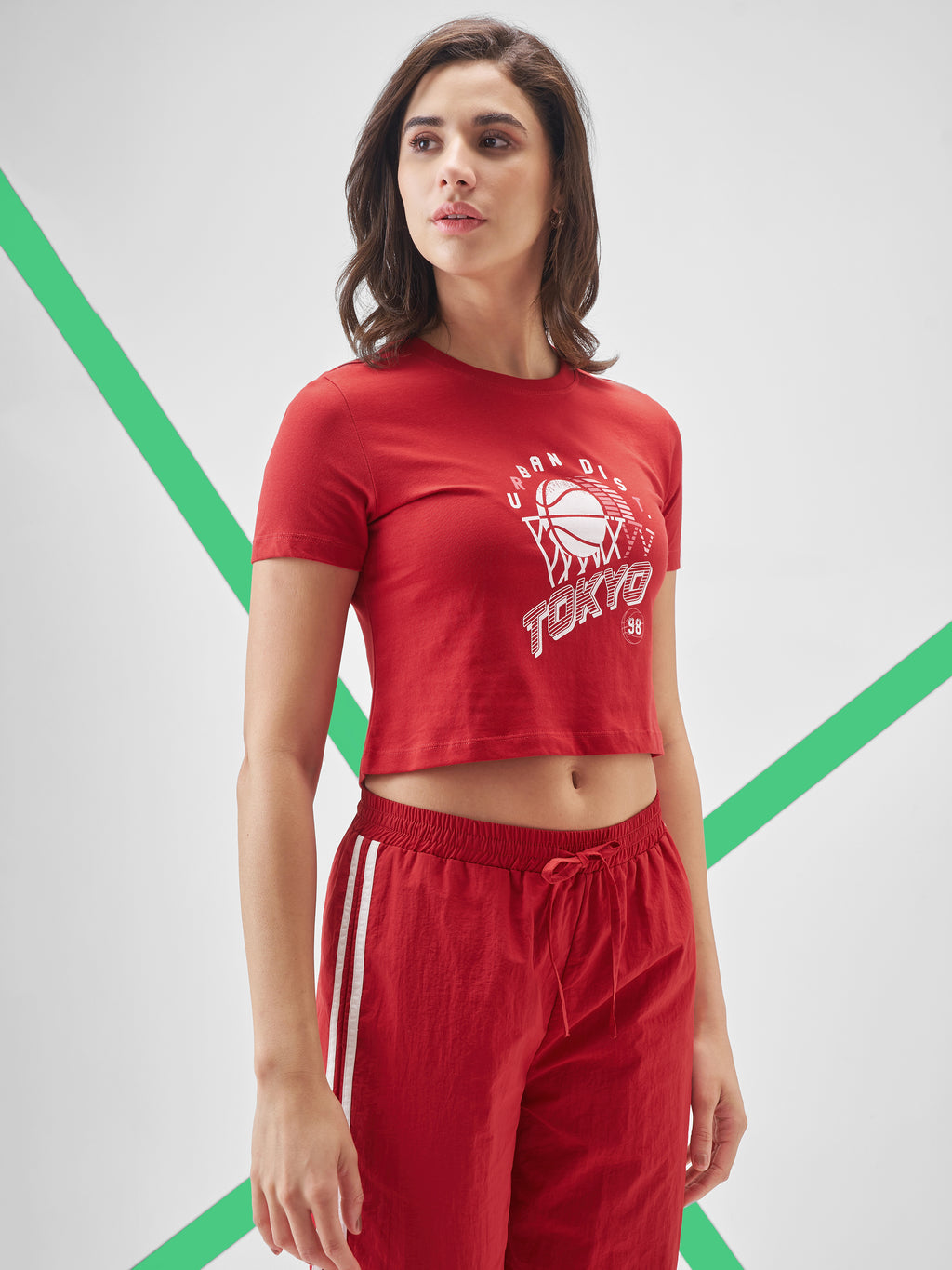 Street By Tokyo Talkies Women Red Printed Round Neck T-Shirt - Red - Image 6