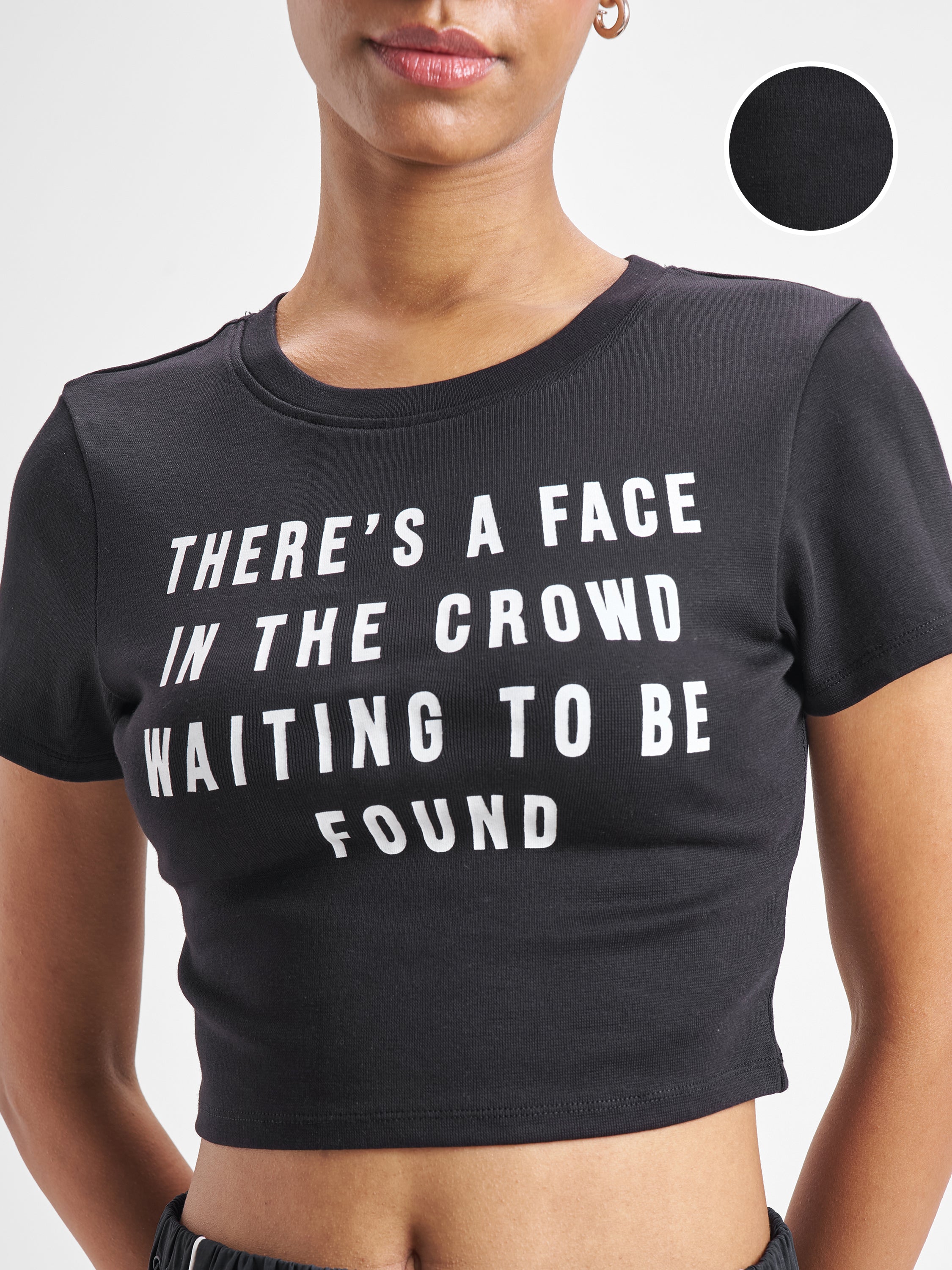 Street By Tokyo Talkies Women Black Printed Round Neck T-Shirt - Black - Image 5