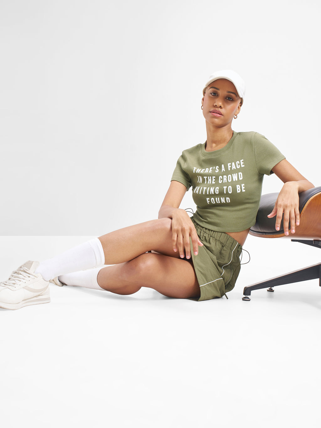 Street By Tokyo Talkies Women Olive Printed Round Neck T-Shirt - Olive - Image 2