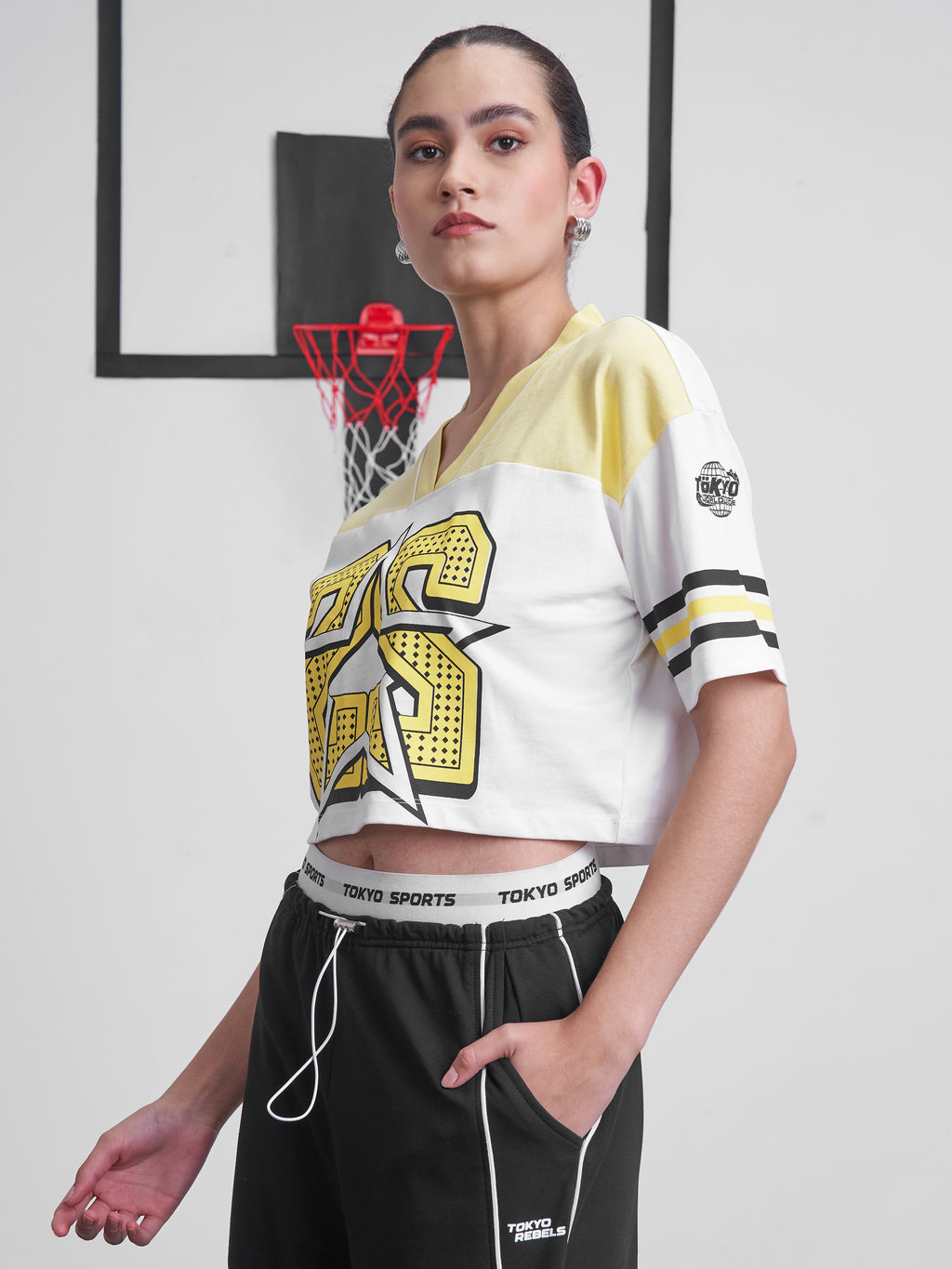 Street By Tokyo Talkies Women White Printed V-Neck T-Shirt - White - Image 4