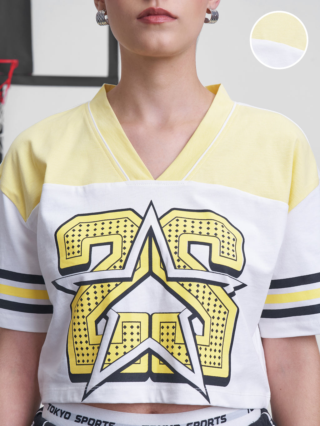 Street By Tokyo Talkies Women White Printed V-Neck T-Shirt - White - Image 5