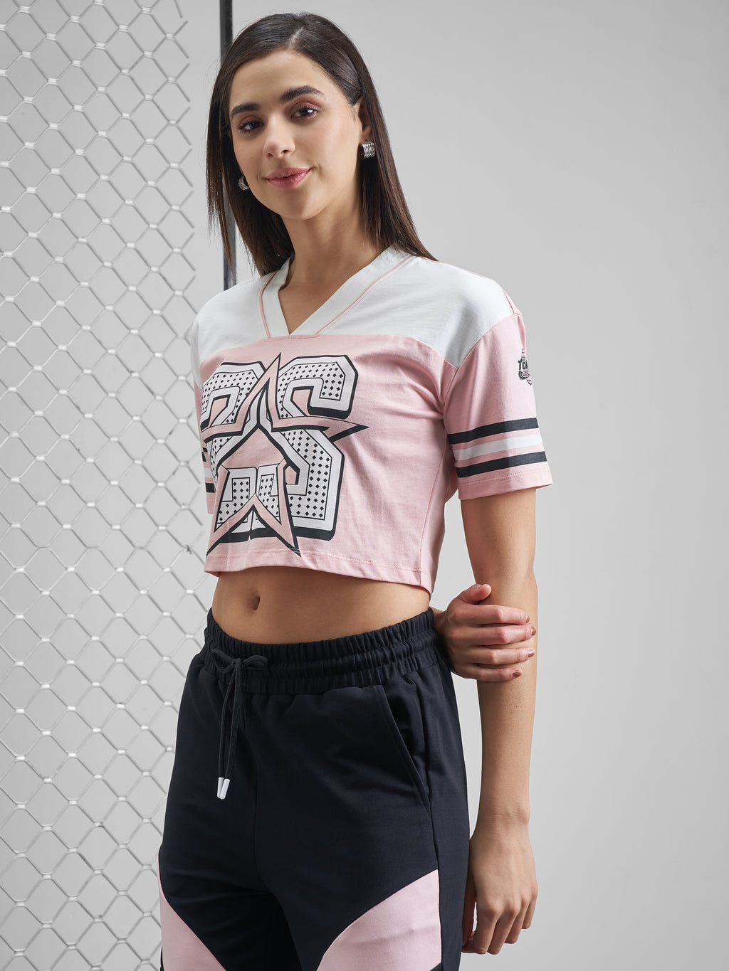 Street By Tokyo Talkies Women Pink Printed V-Neck T-Shirt - Pink - Image 4