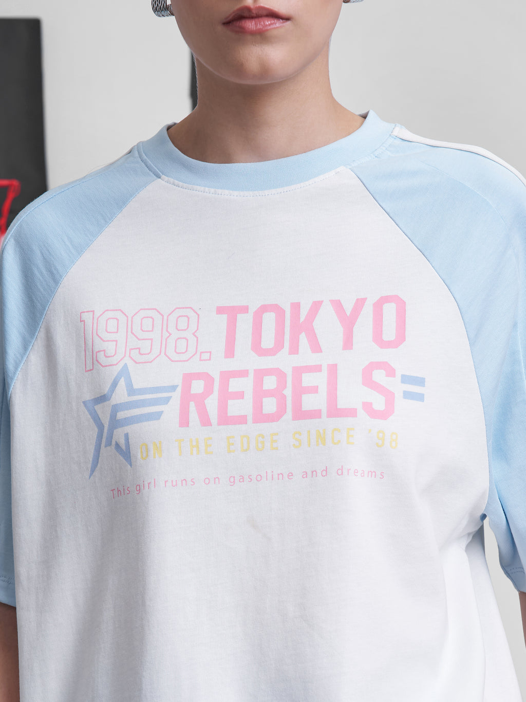 Street By Tokyo Talkies Women White Printed Round Neck Oversized Fit T-Shirt - White - Image 5