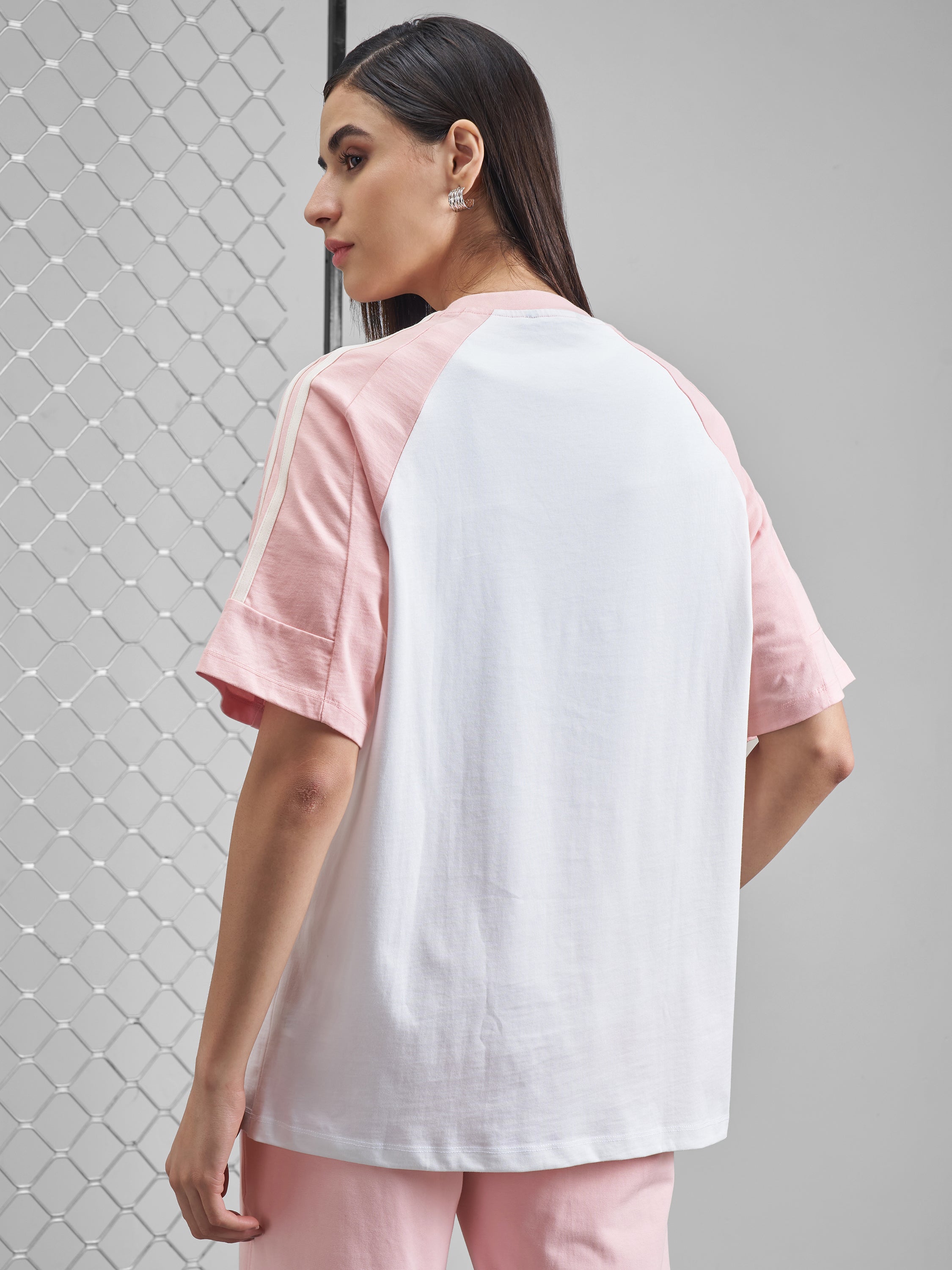 Street By Tokyo Talkies Women White Printed Round Neck Oversized Fit T-Shirt - White - Image 3