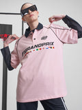 Street By Tokyo Talkies Women Pink Printed Round Neck Oversized Fit T-Shirt - Pink - Image 1