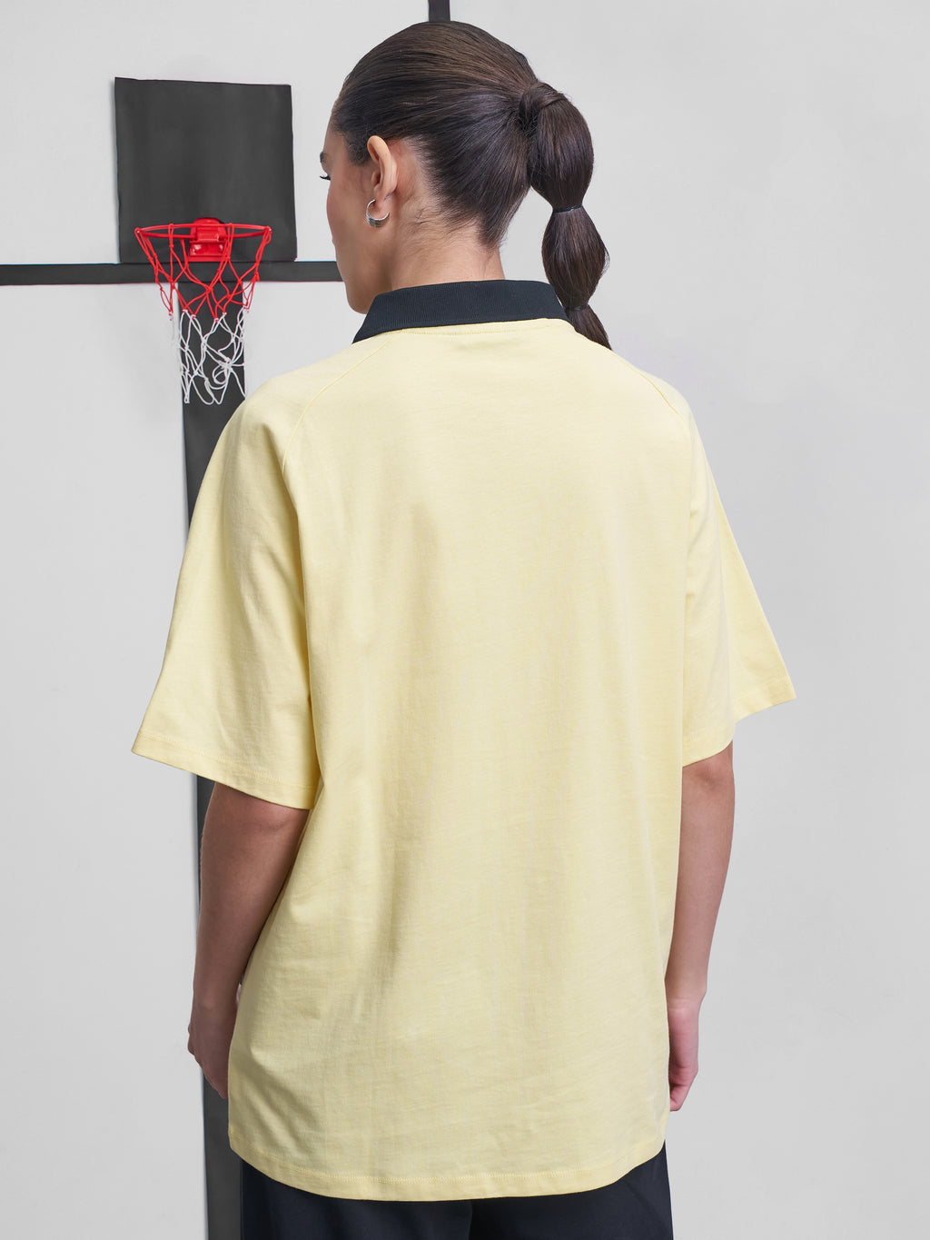 Street By Tokyo Talkies Women Yellow Printed Round Neck Oversized Fit T-Shirt - Yellow - Image 3