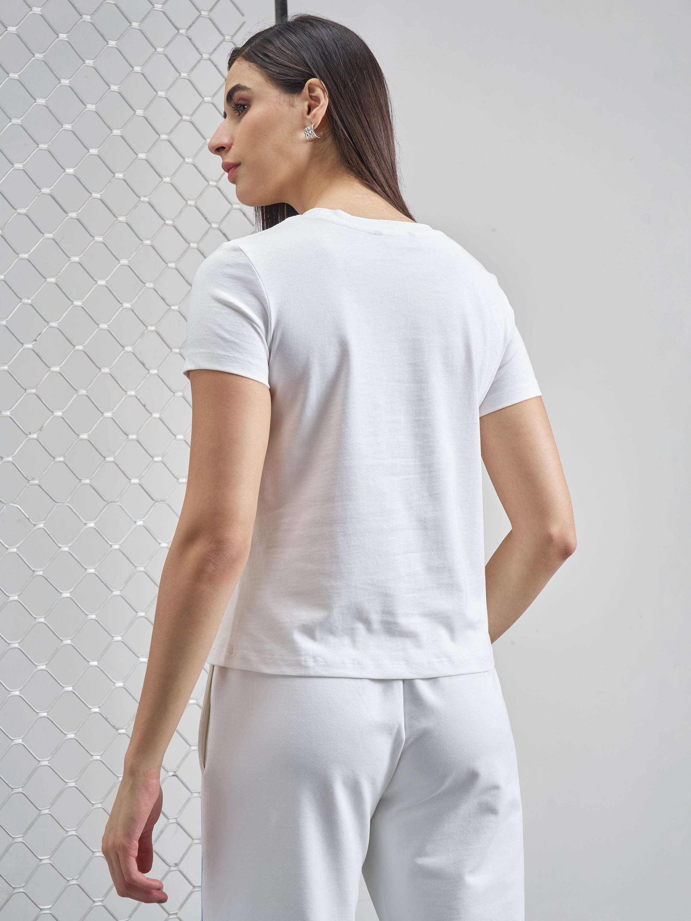 Street By Tokyo Talkies Women White Printed Round Neck T-Shirt - White - Image 3