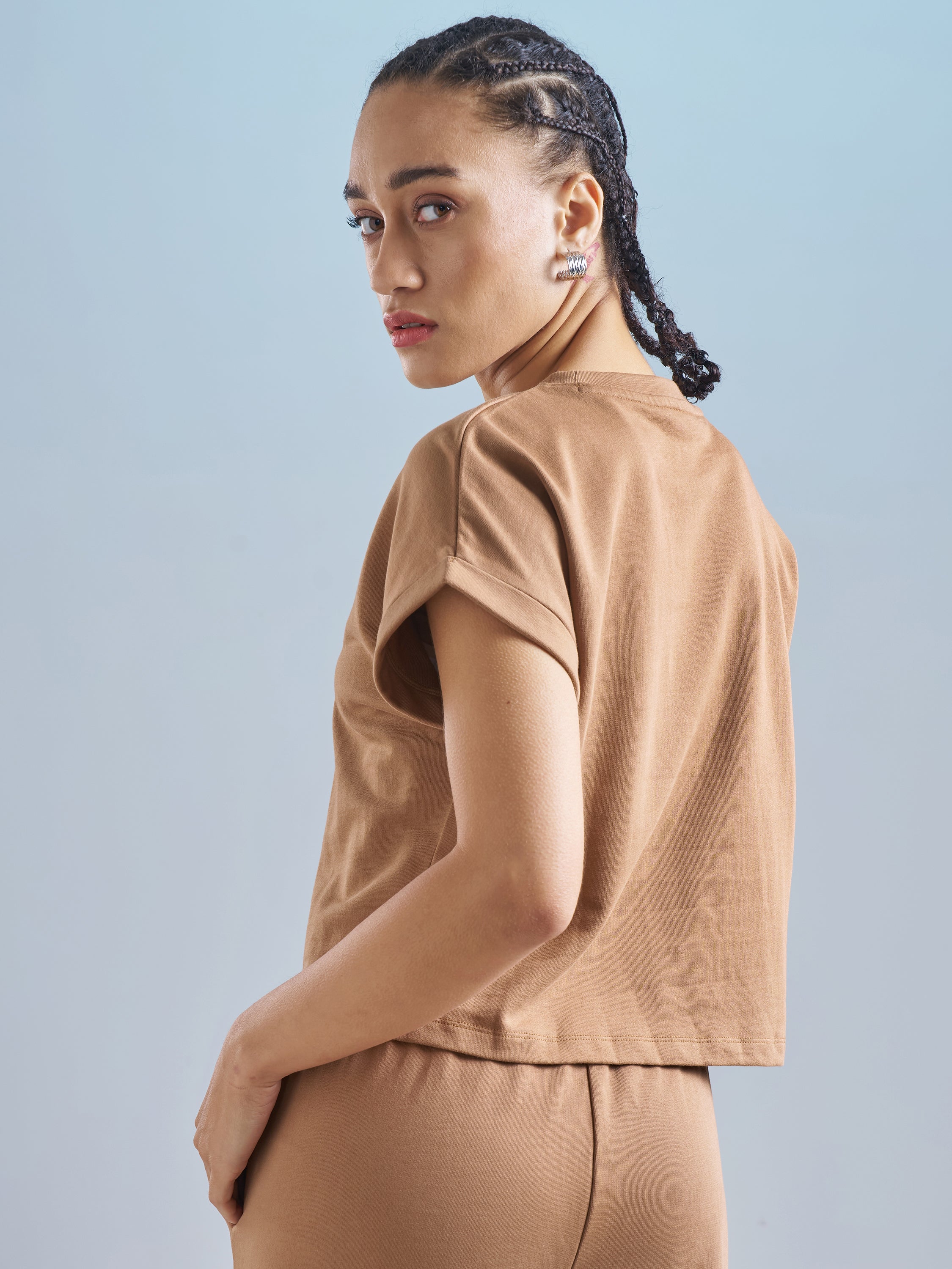 Street By Tokyo Talkies Women Brown Printed Round Neck T-Shirt - Brown - Image 3