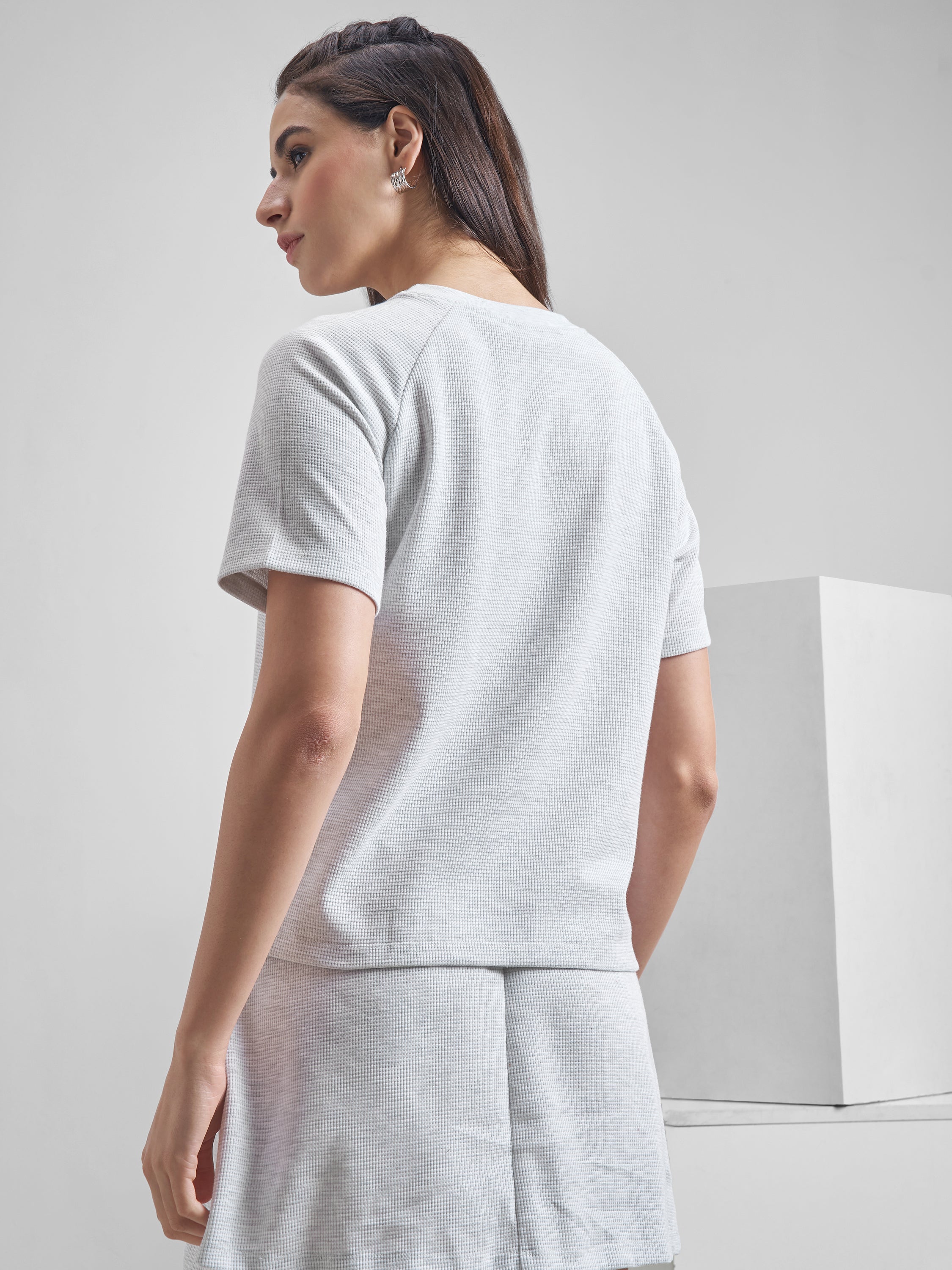 Street By Tokyo Talkies Women Grey Printed Round Neck T-Shirt - Grey - Image 3