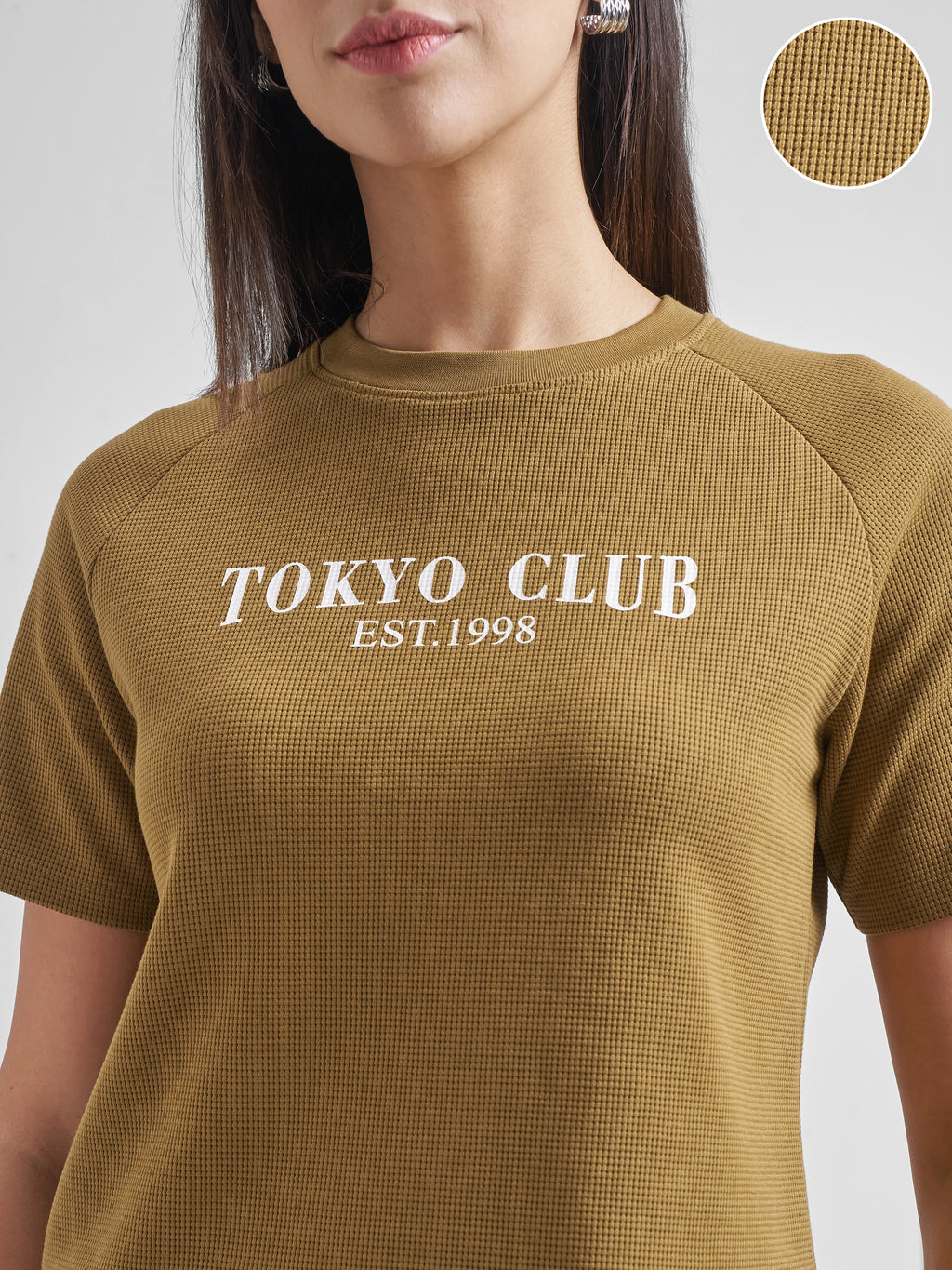 Street By Tokyo Talkies Women Brown Printed Round Neck T-Shirt - Brown - Image 5