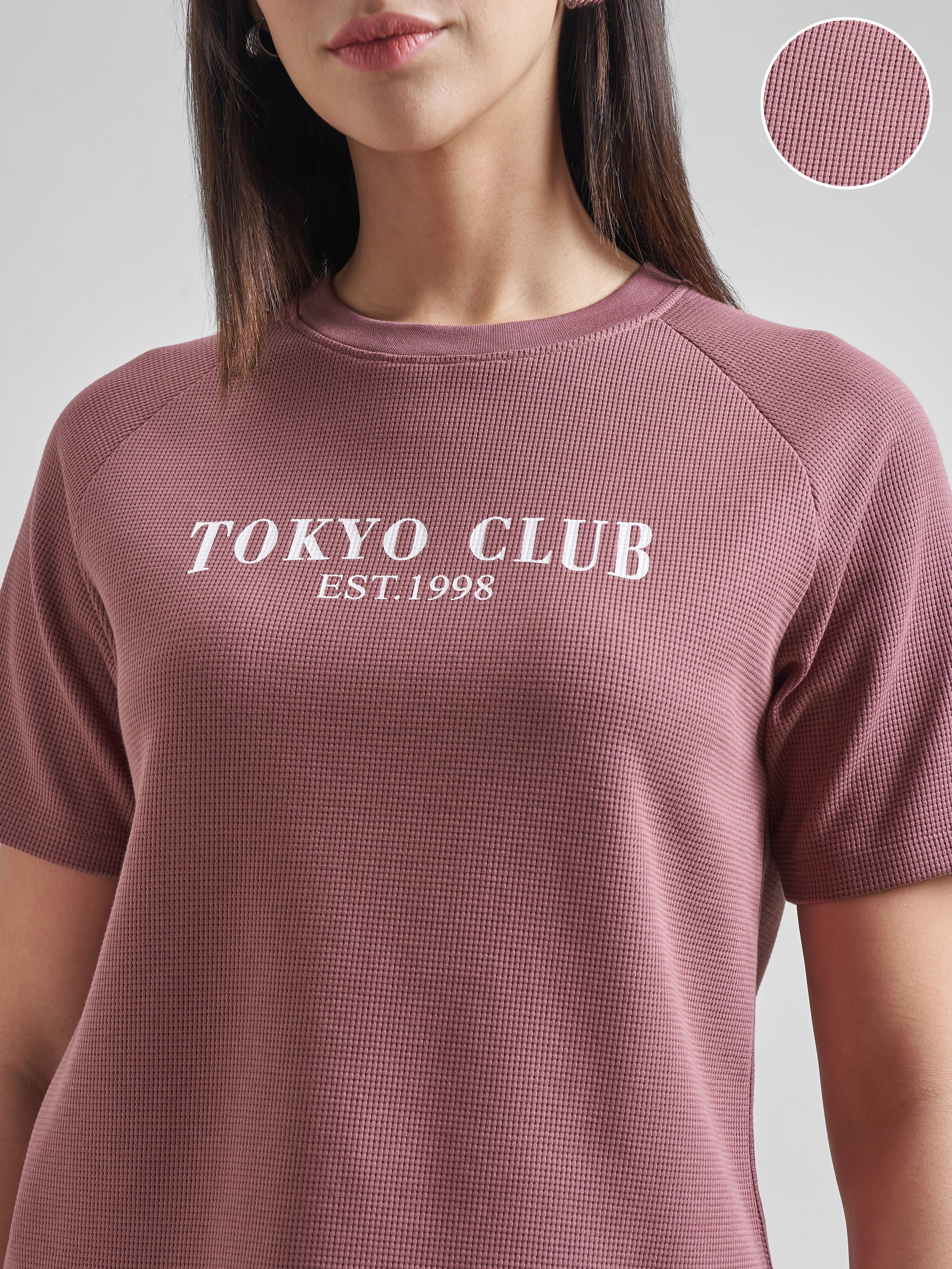 Street By Tokyo Talkies Women Purple Printed Round Neck T-Shirt - Purple - Image 5