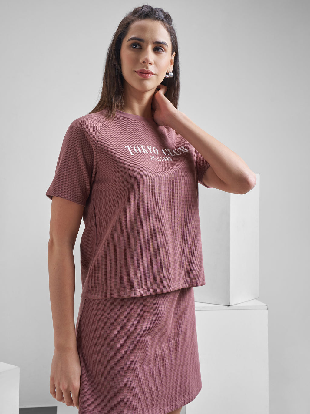 Street By Tokyo Talkies Women Purple Printed Round Neck T-Shirt - Purple - Image 6