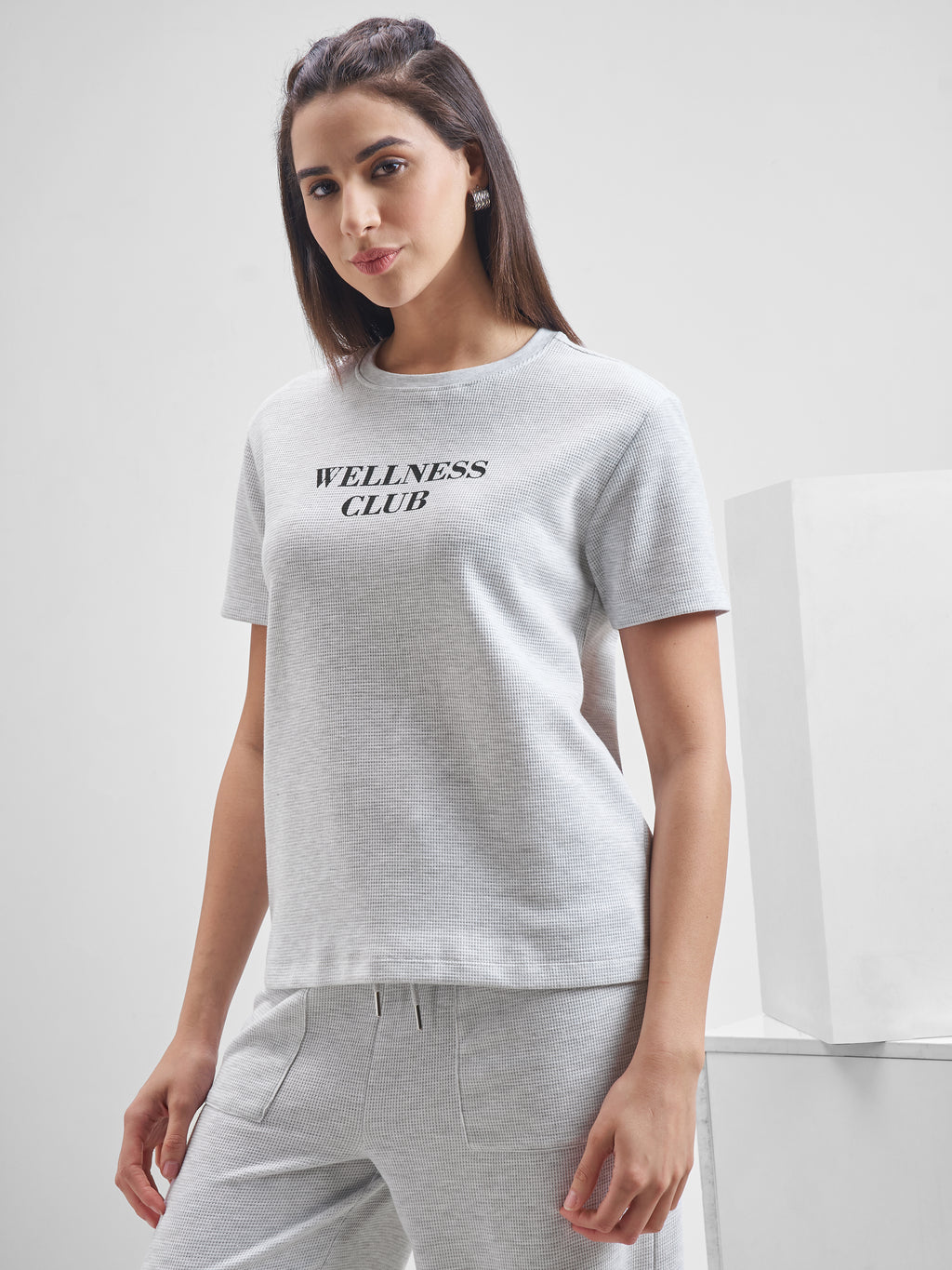 Street By Tokyo Talkies Women Grey Printed Round Neck T-Shirt - Grey - Image 4