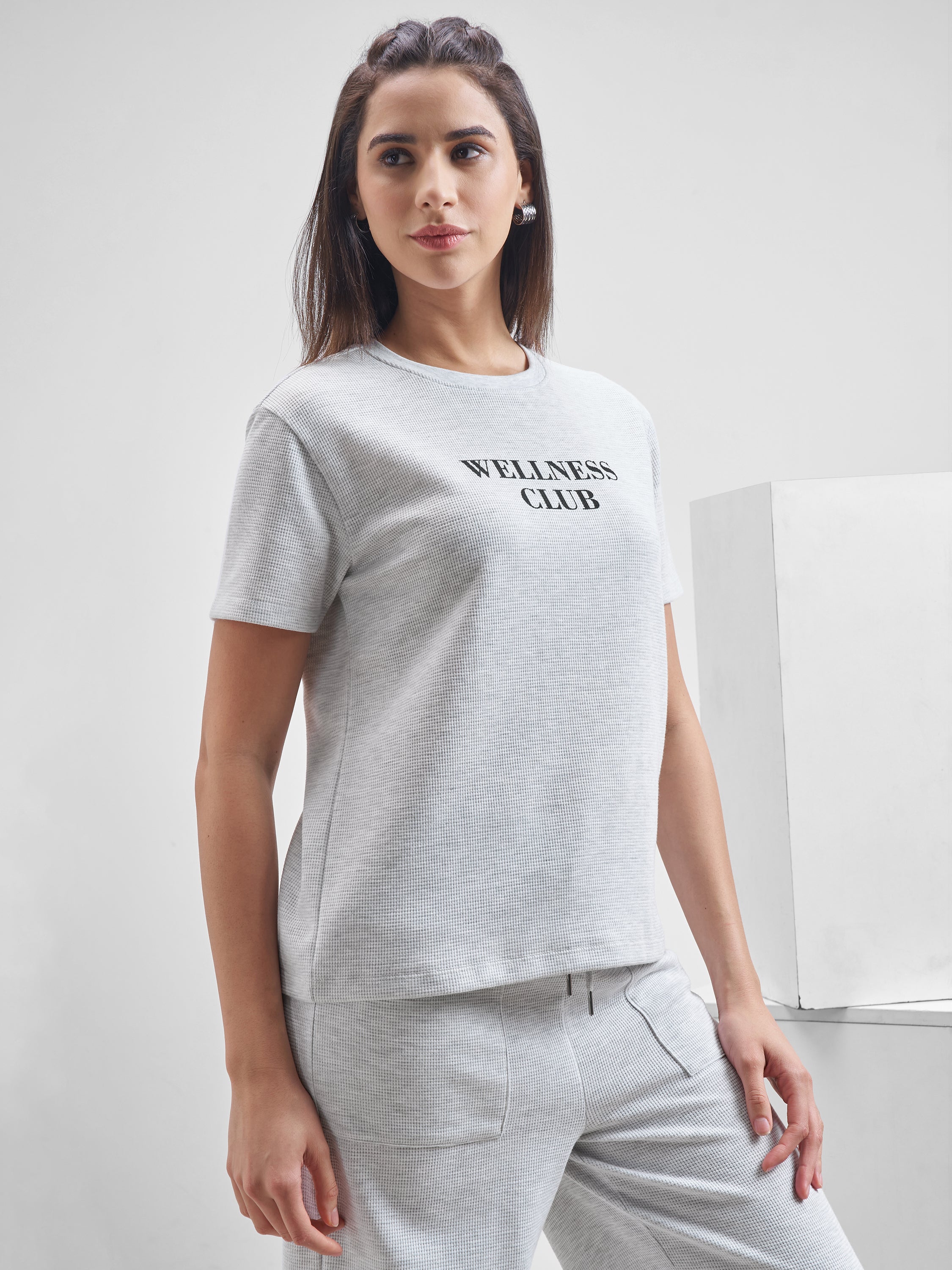 Street By Tokyo Talkies Women Grey Printed Round Neck T-Shirt - Grey - Image 6