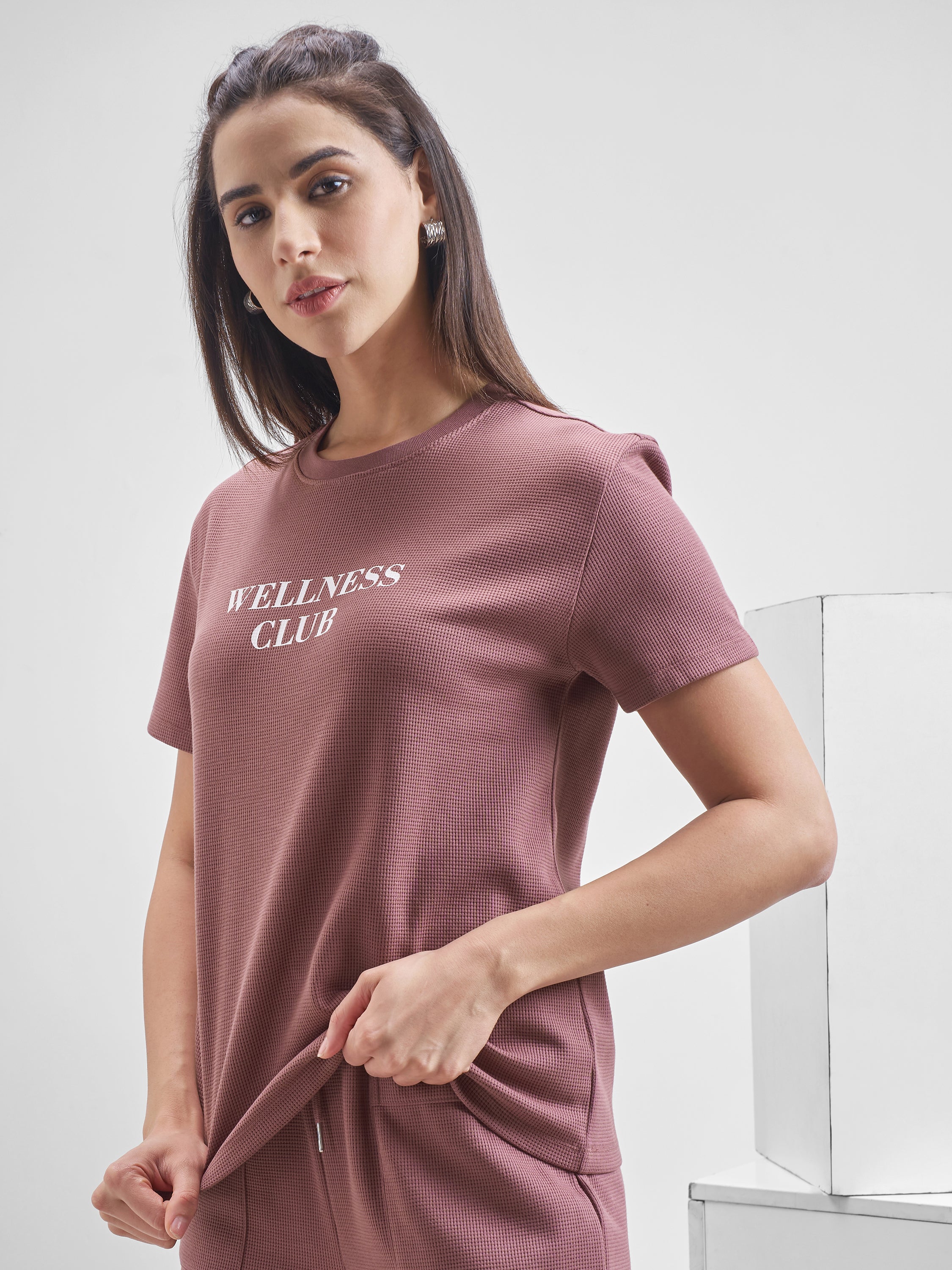 Street By Tokyo Talkies Women Purple Printed Round Neck T-Shirt - Purple - Image 4