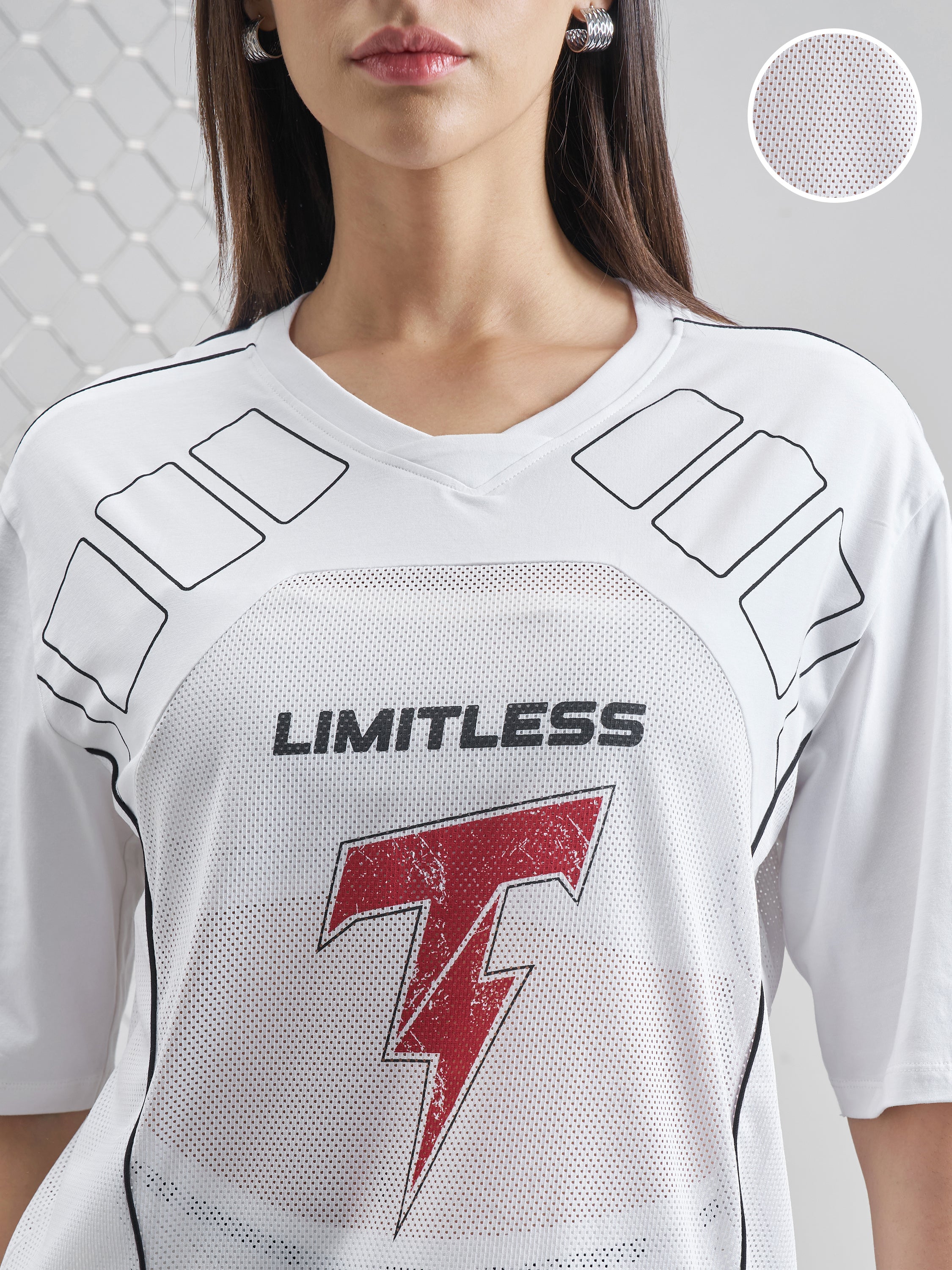 Street By Tokyo Talkies Women White Printed Round Neck Oversized Fit T-Shirt - White - Image 5