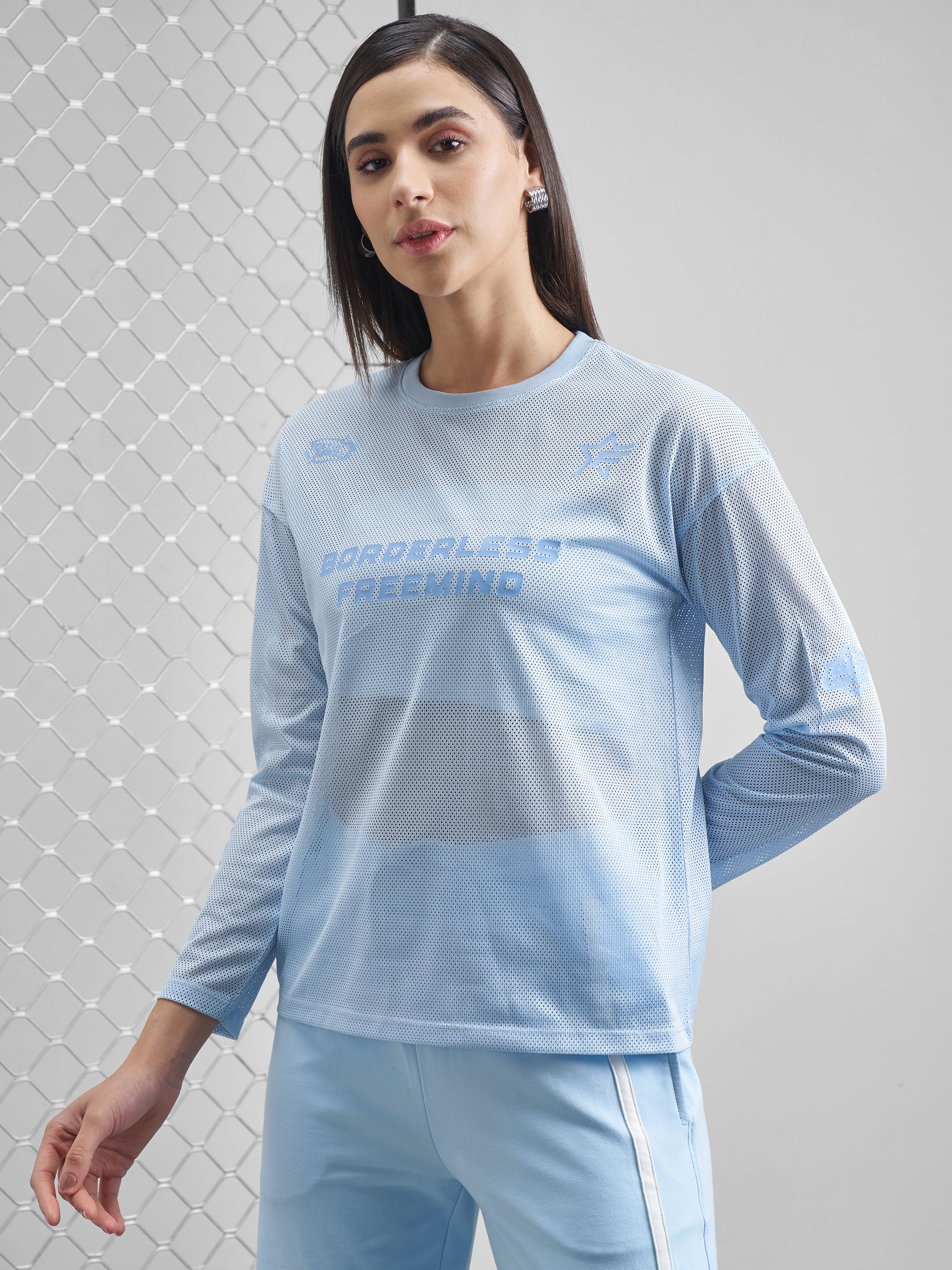 Street By Tokyo Talkies Women Blue Printed Round Neck T-Shirt - Blue - Image 4
