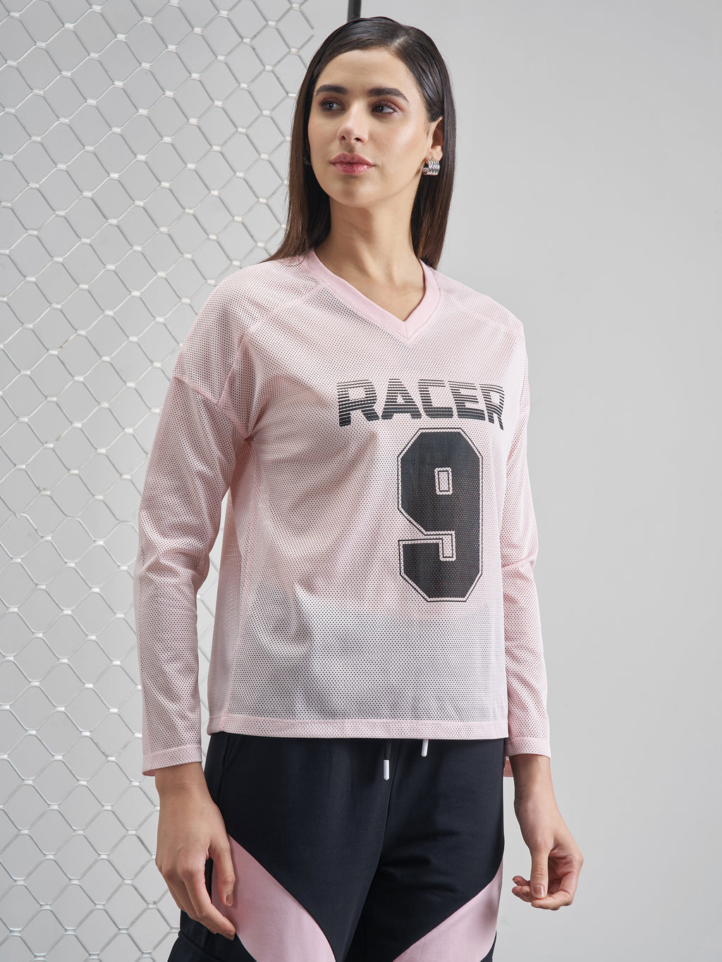 Street By Tokyo Talkies Women Pink Printed V-Neck T-Shirt - Pink - Image 6